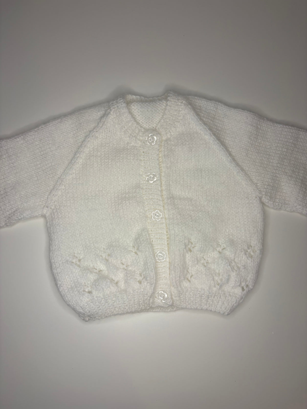 0-3 Months Personalised Hand Knitted Cardigan