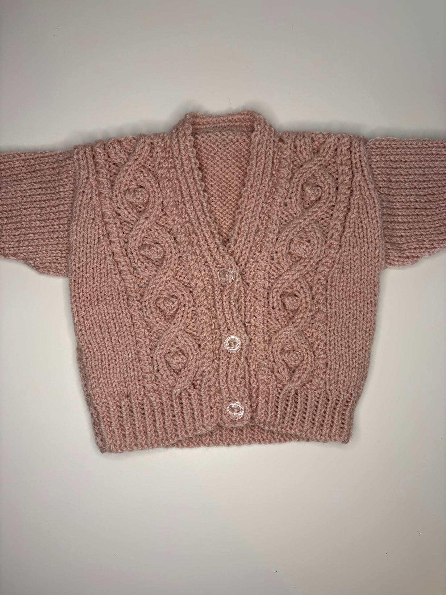 0-3 Months Personalised Hand Knitted Cardigan