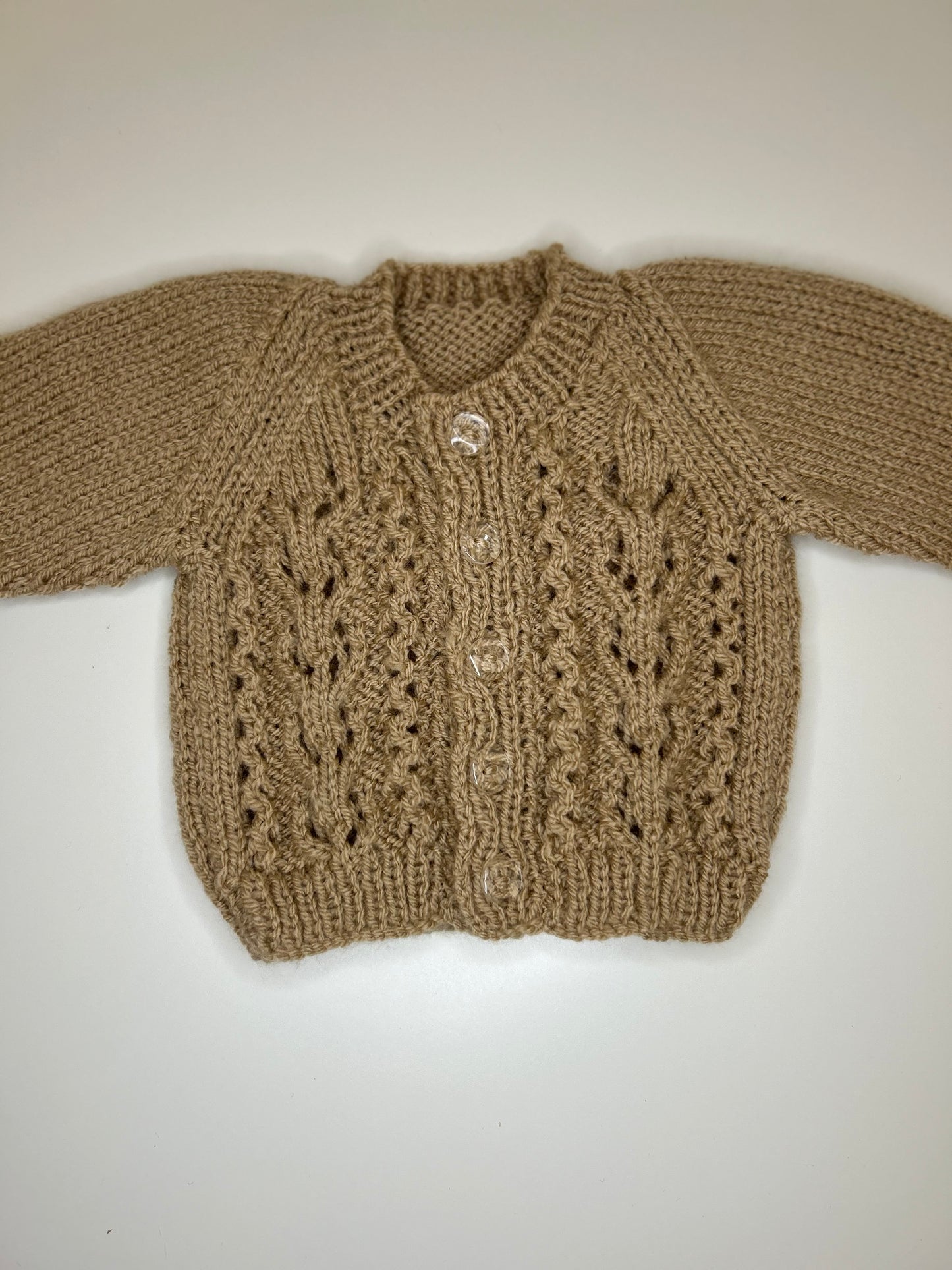 Newborn Personalised Hand Knitted Cardigan