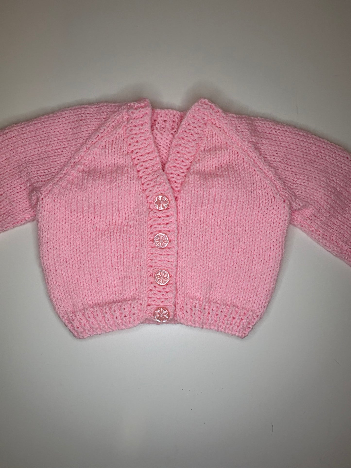 Newborn Personalised Hand Knitted Cardigan