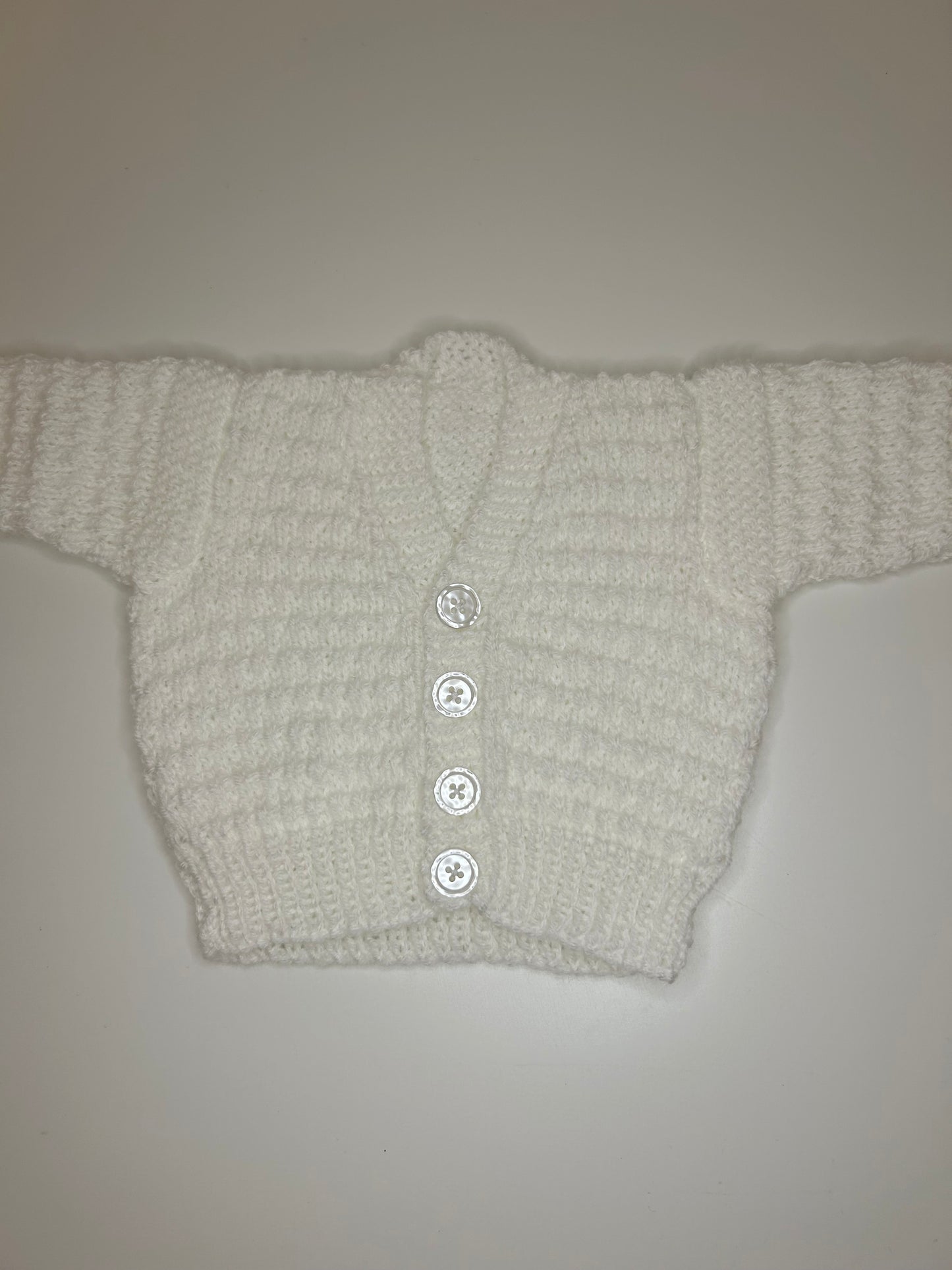 Newborn Personalised Hand Knitted Cardigan