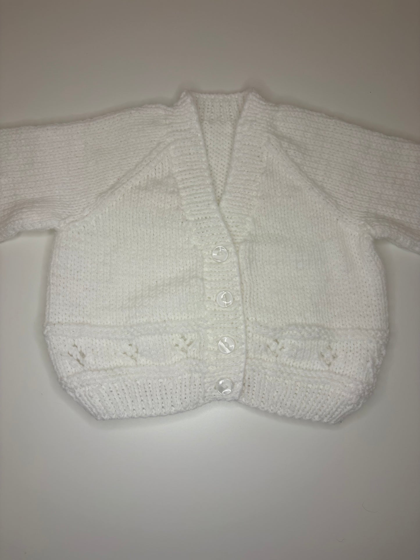 0-3 Months Personalised Hand Knitted Cardigan