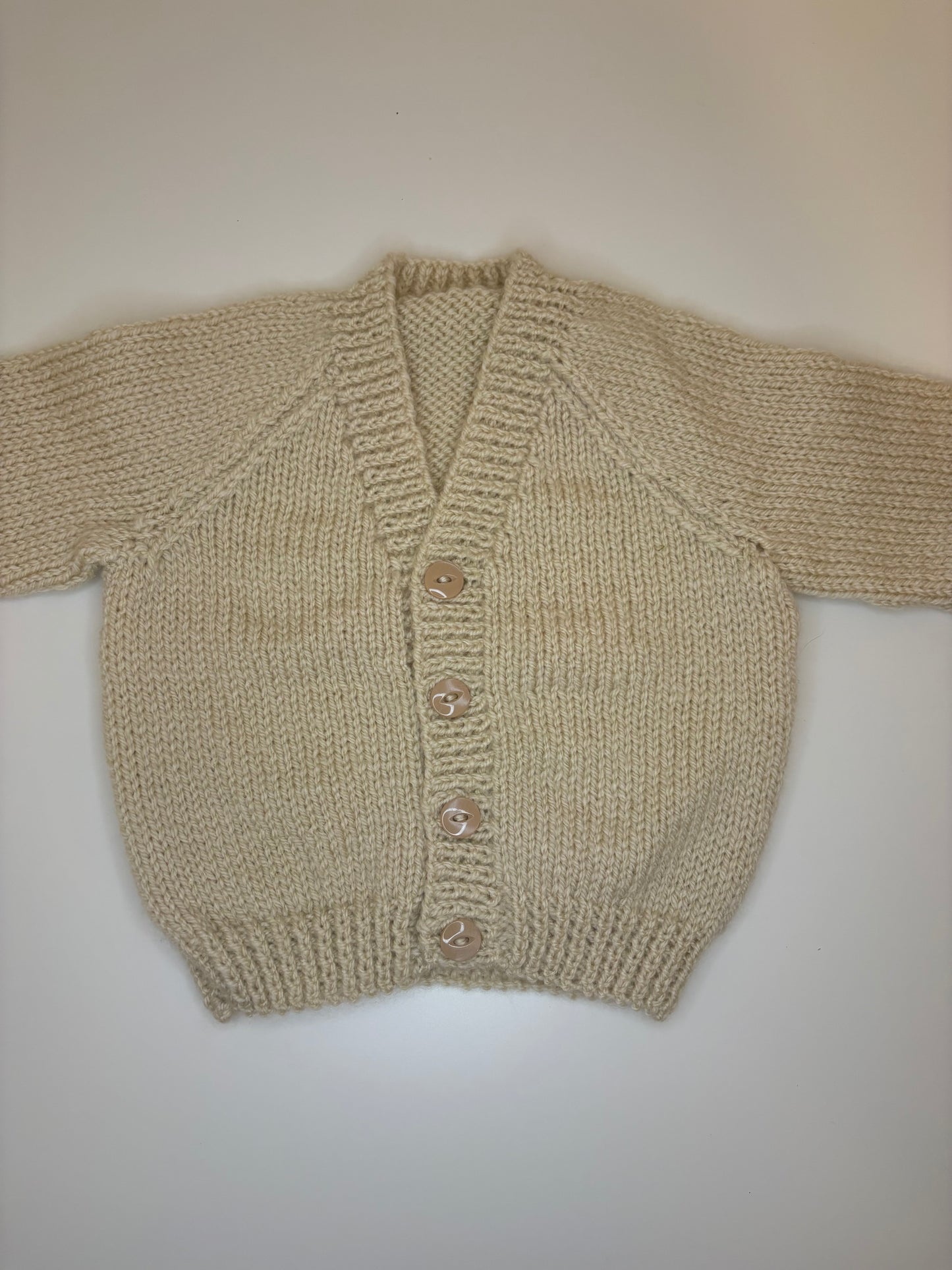 0-3 Months Personalised Hand Knitted Cardigan