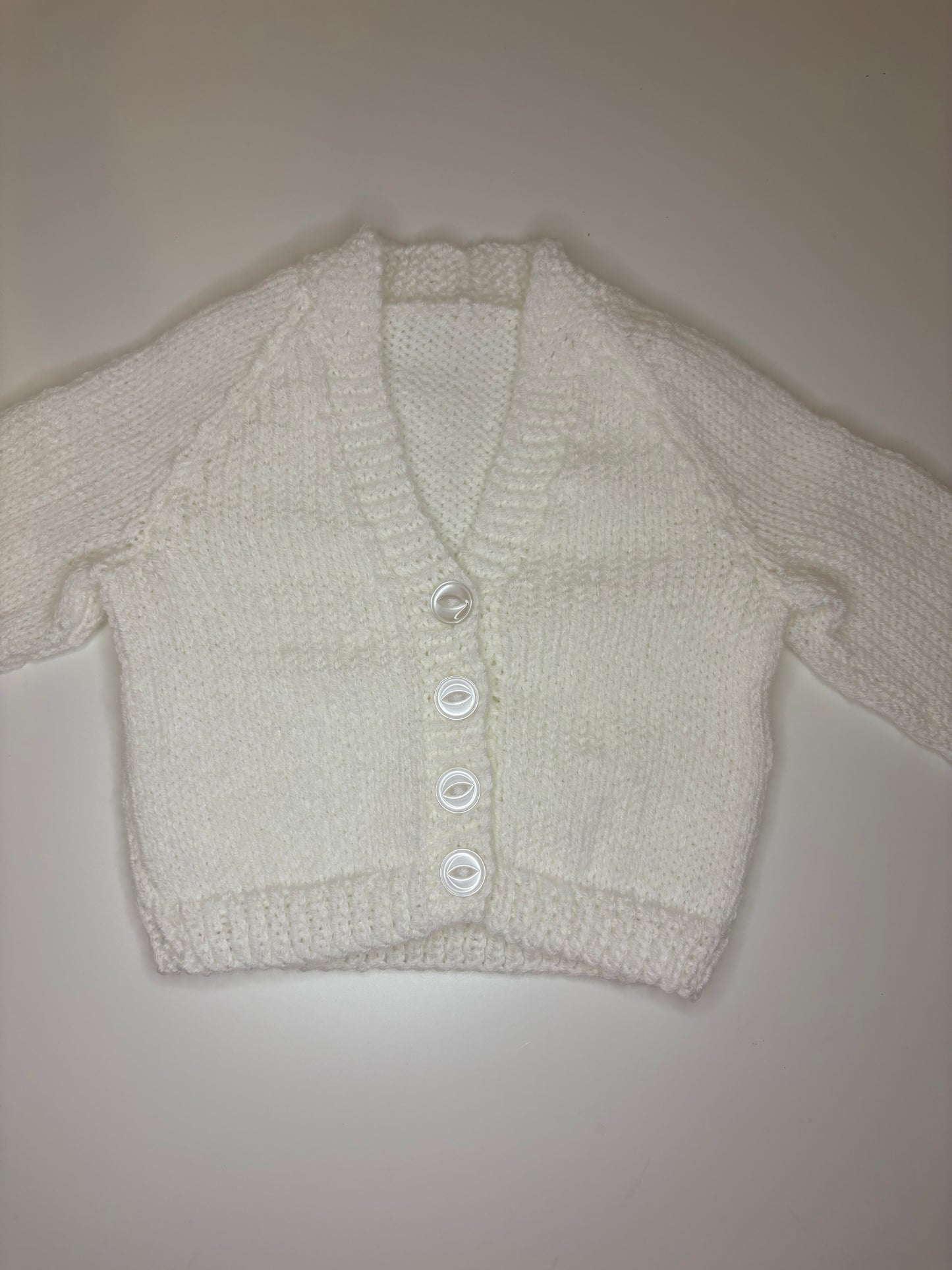 0-3 Months Personalised Hand Knitted Cardigan