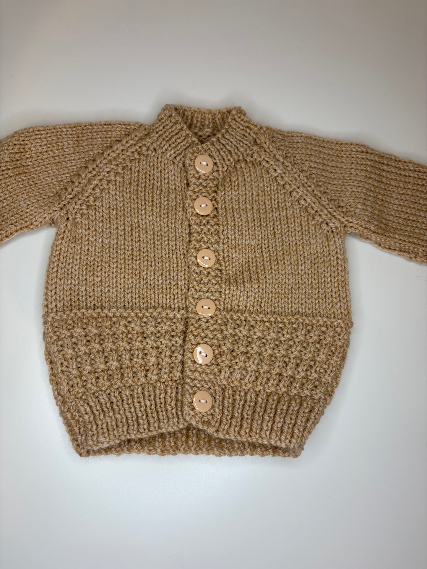 Newborn Personalised Hand Knitted Cardigan