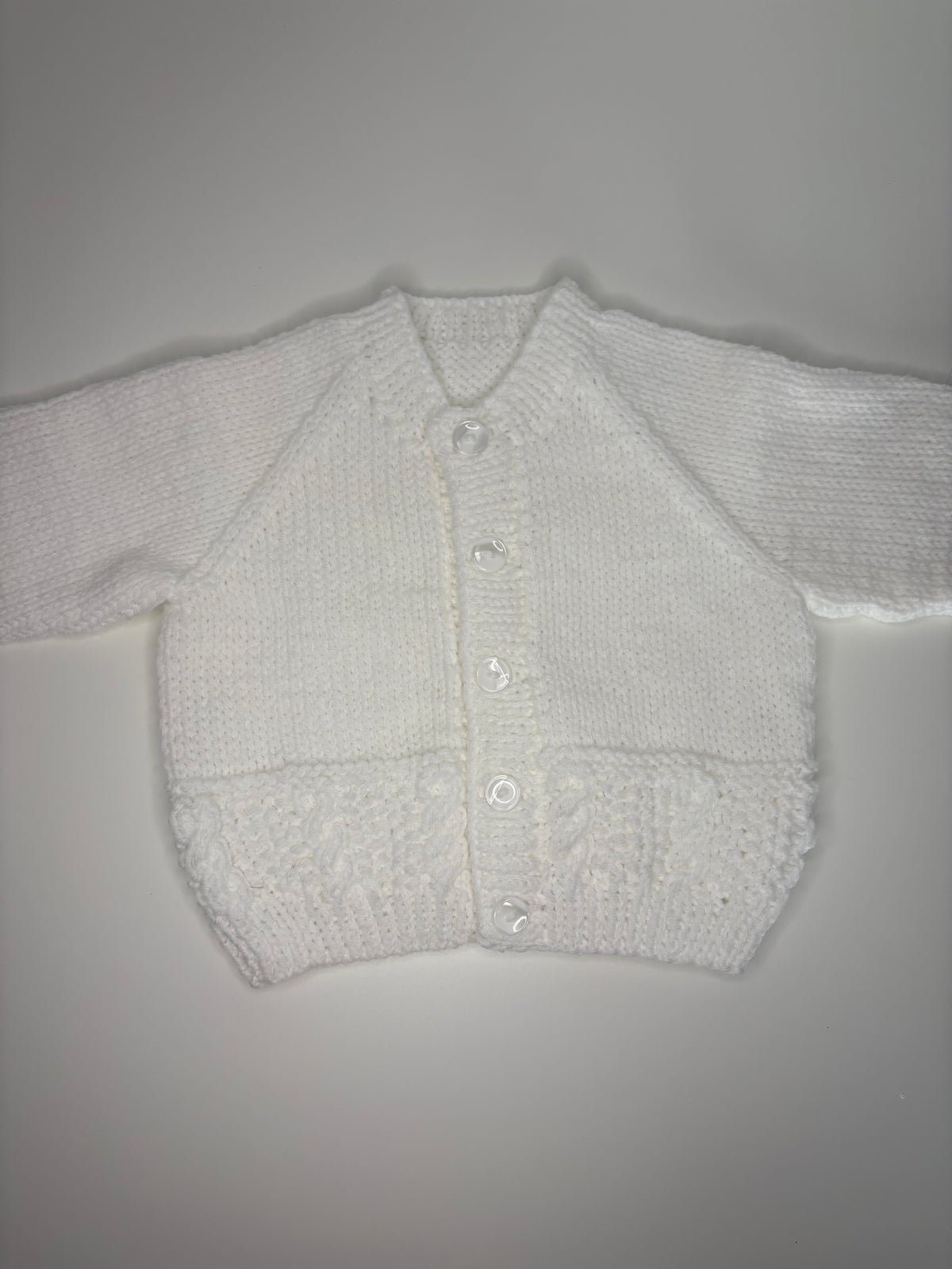 0-3 Months Personalised Hand Knitted Cardigan
