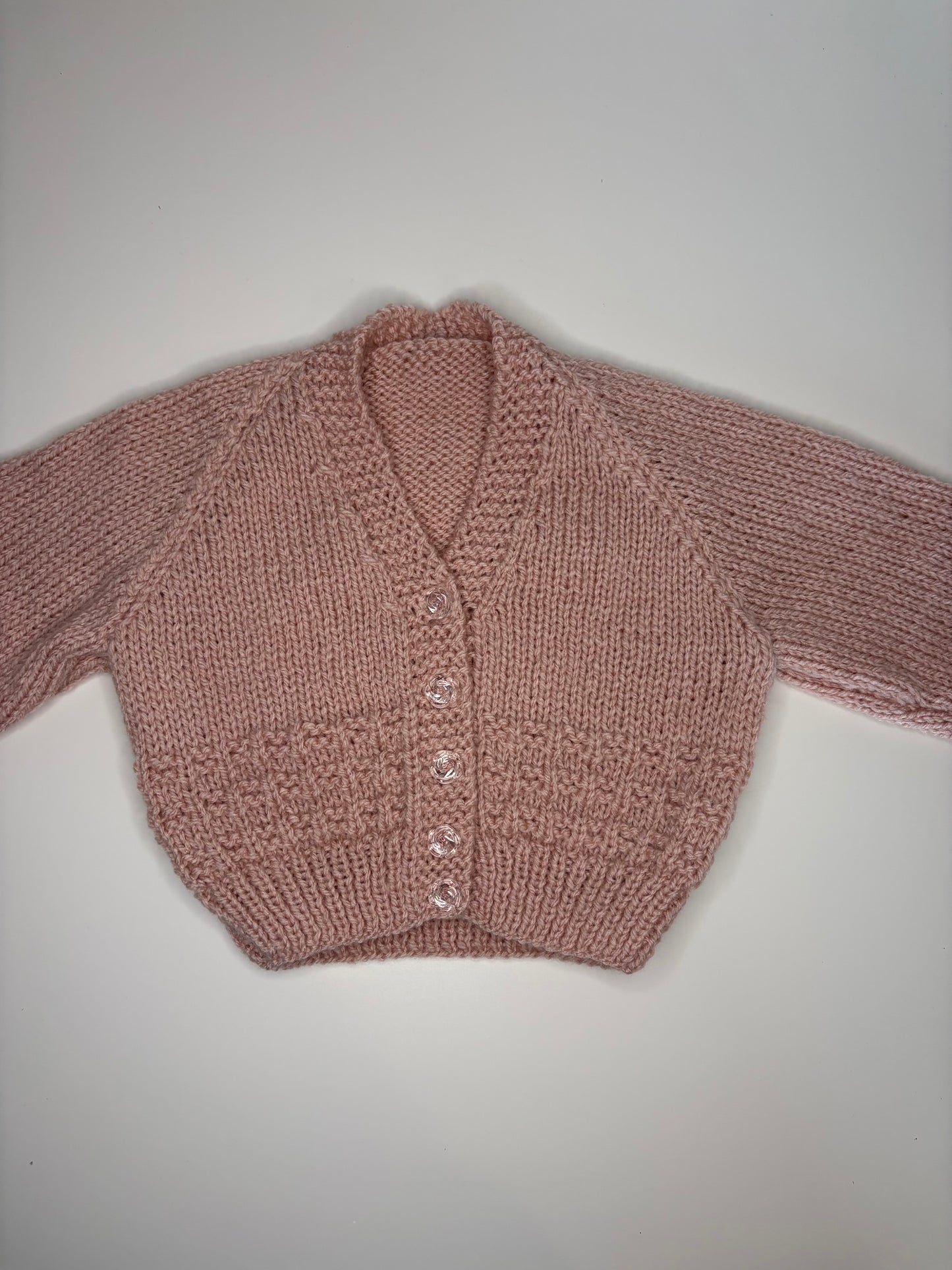 3- 6 Months Personalised Hand Knitted Cardigan