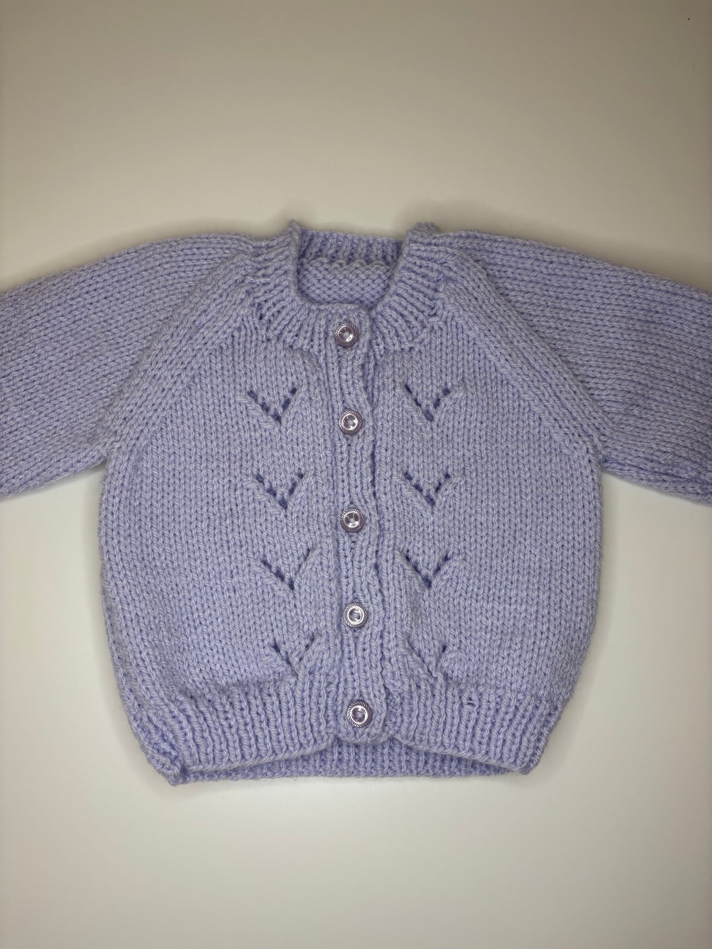 0-3 Months Personalised Hand Knitted Cardigan