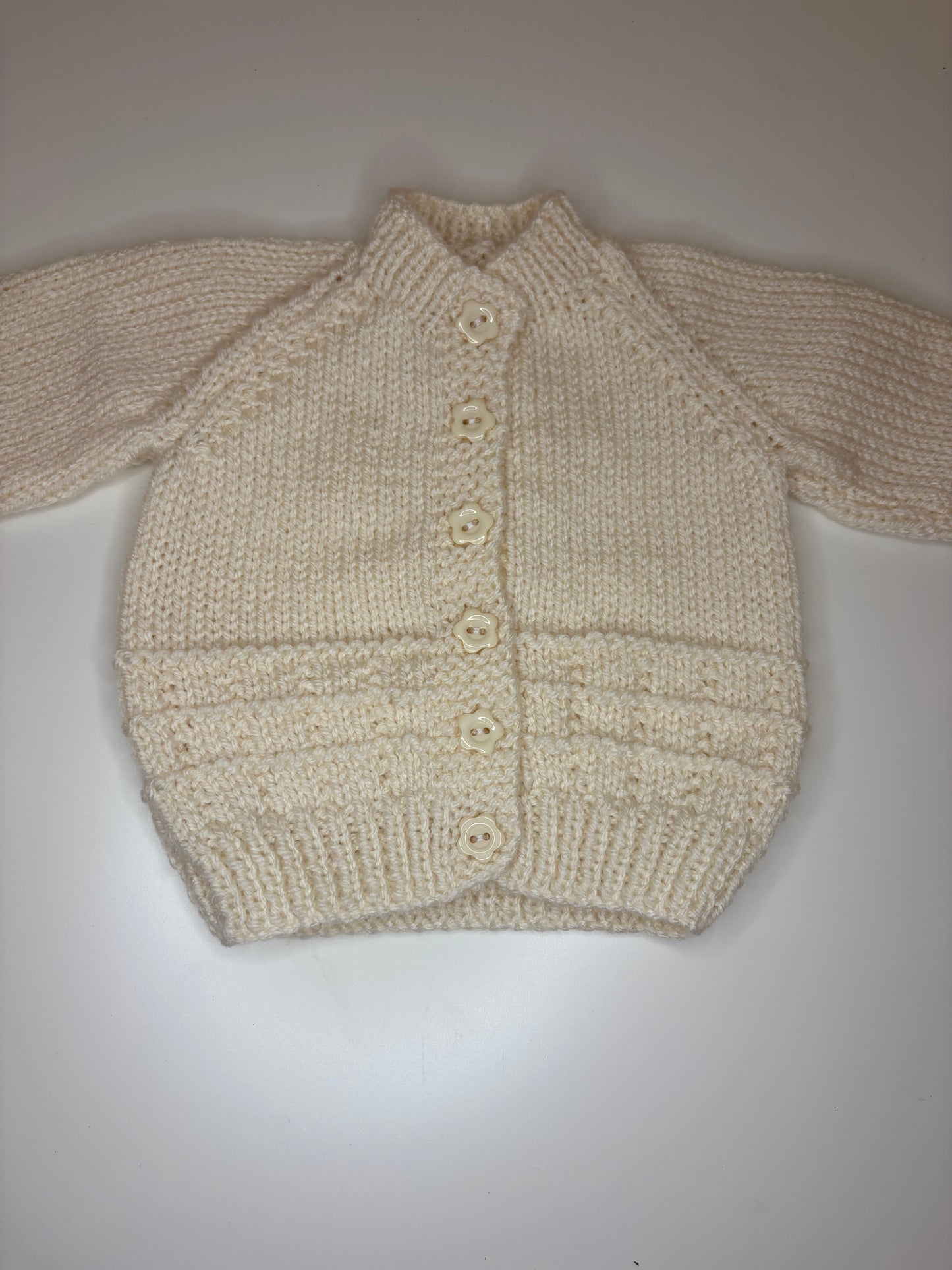 Newborn Personalised Hand Knitted Cardigan