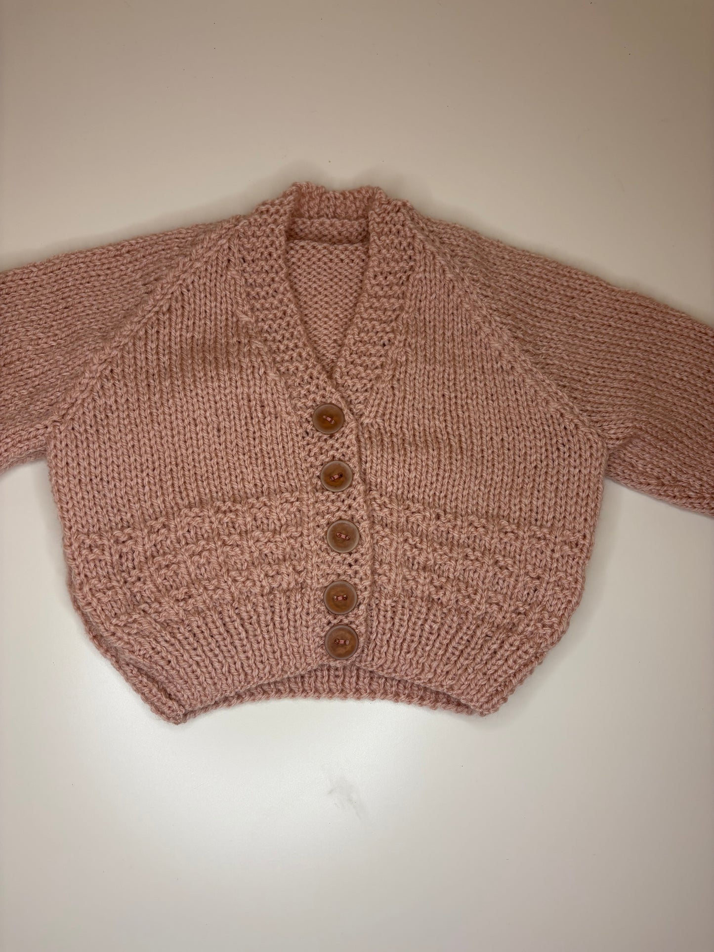 3- 6 Months Personalised Hand Knitted Cardigan