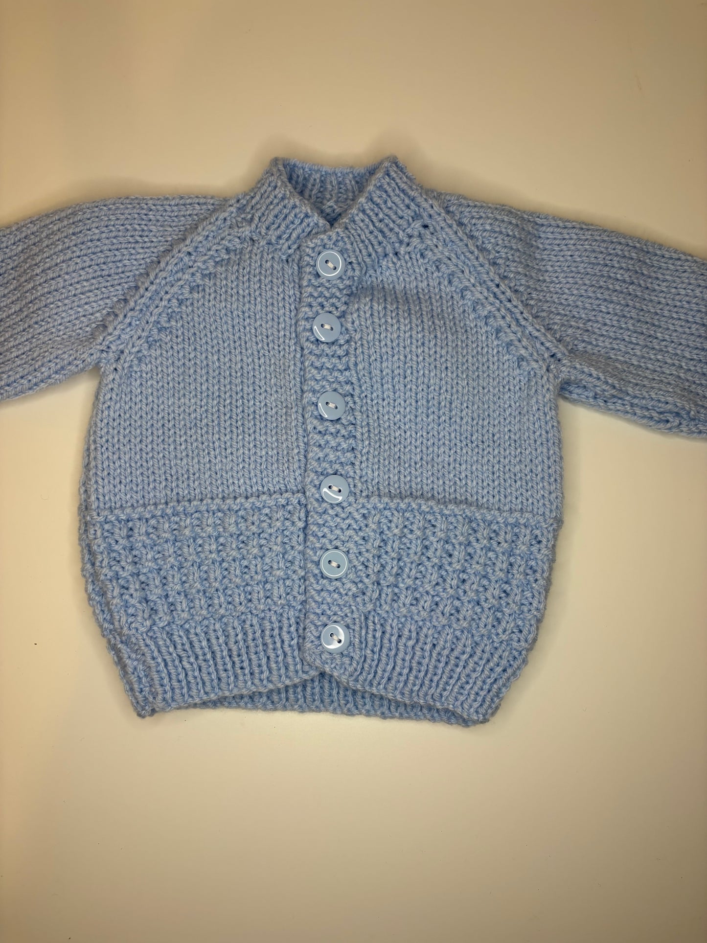 Newborn Personalised Hand Knitted Cardigan