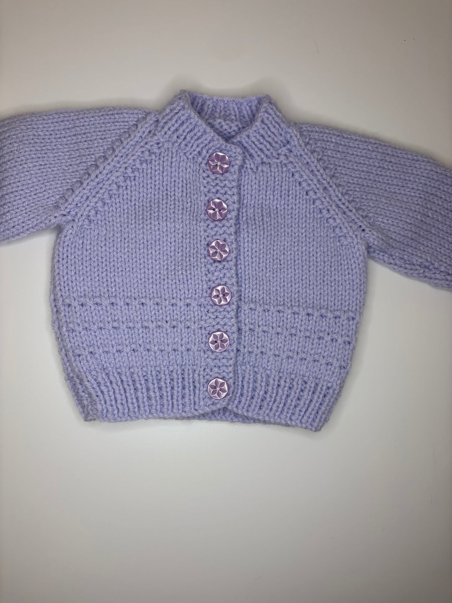 Newborn Personalised Hand Knitted Cardigan