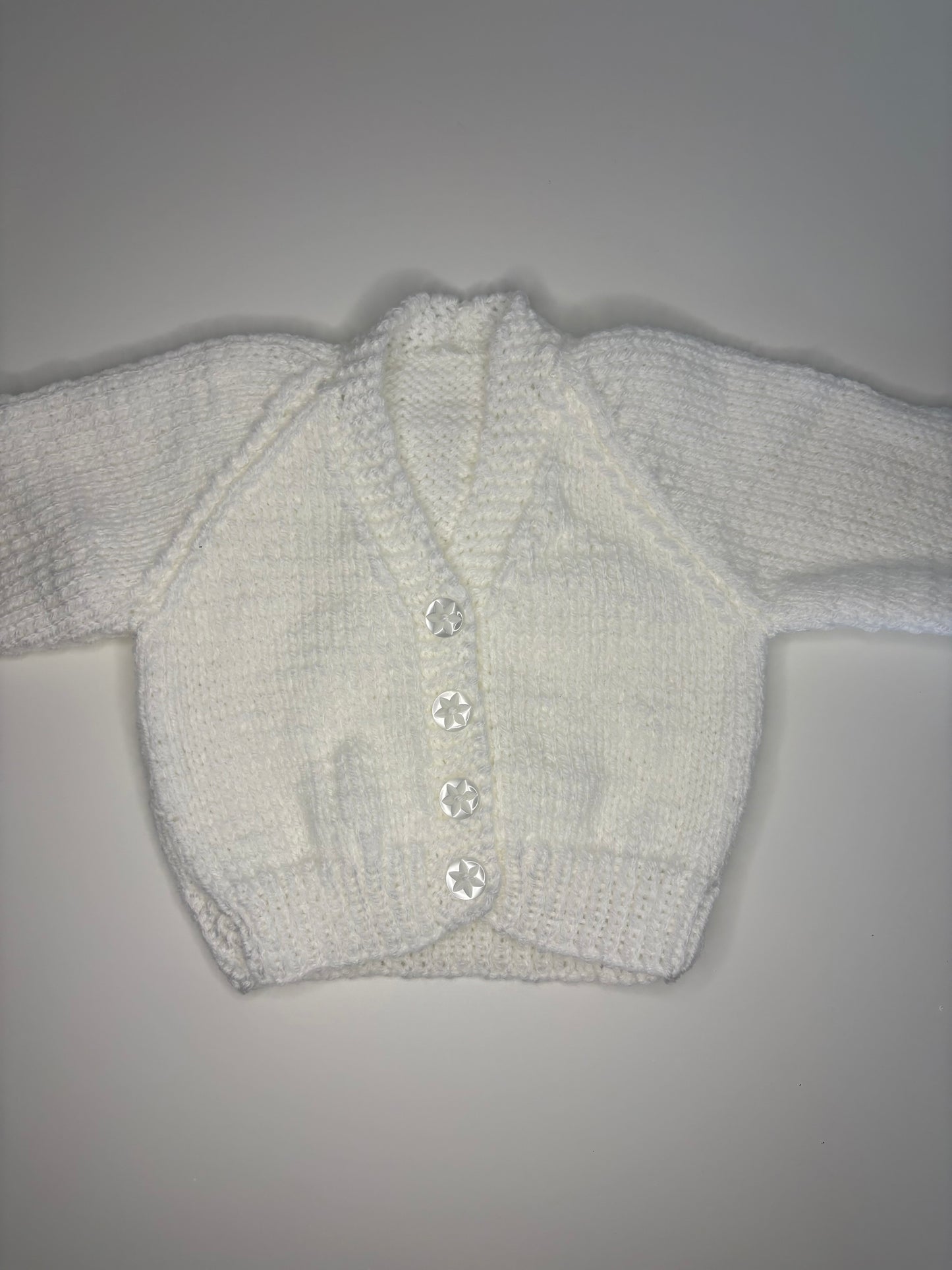 0-3 Months Personalised Hand Knitted Cardigan