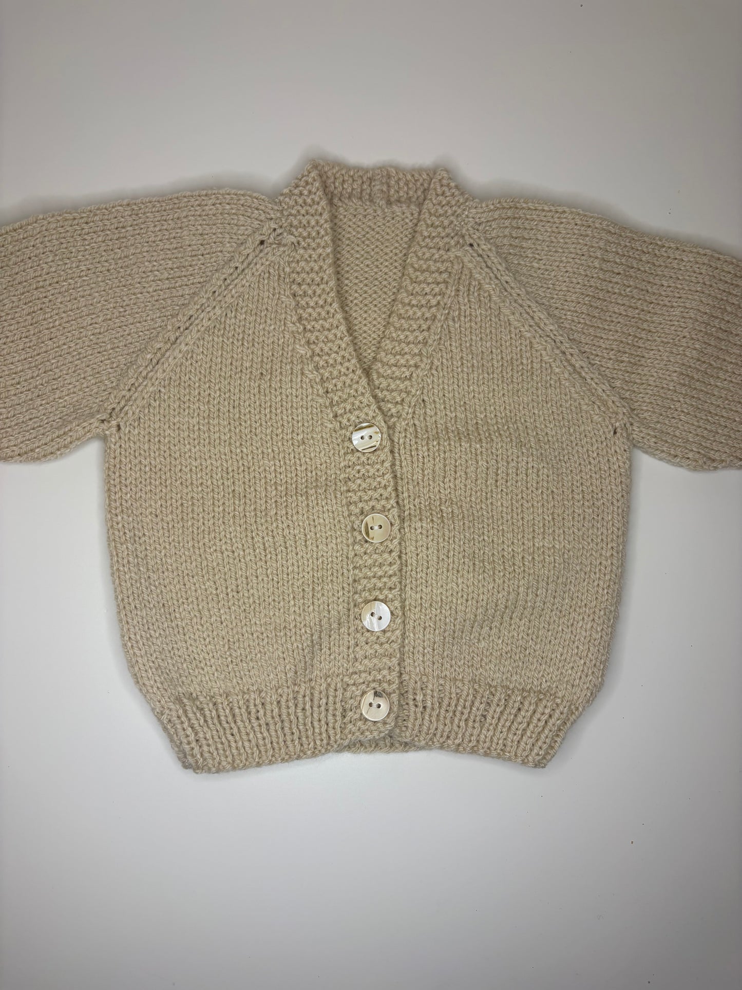 3- 6 Months Personalised Hand Knitted Cardigan