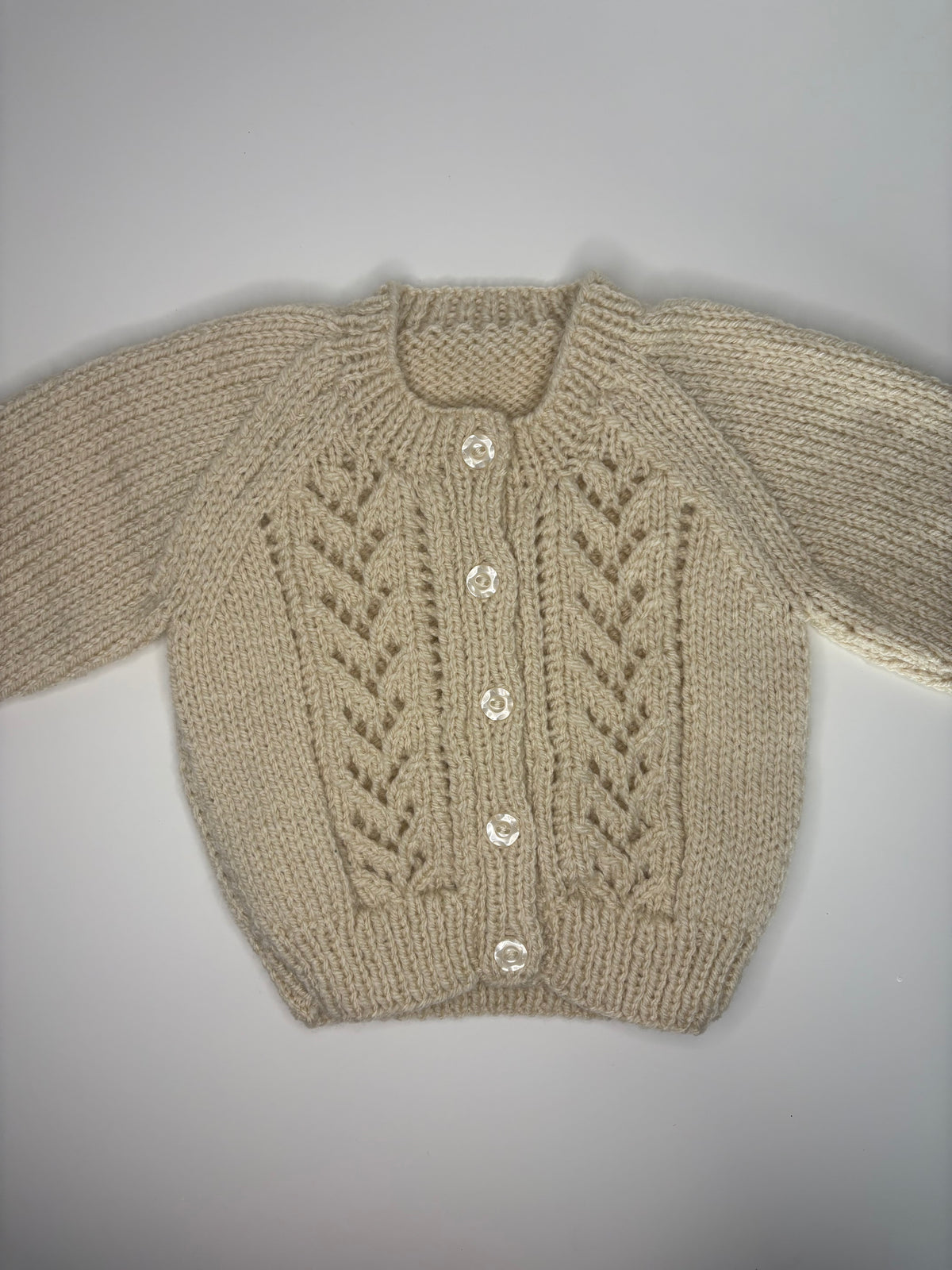 0-3 Months Personalised Hand Knitted Cardigan