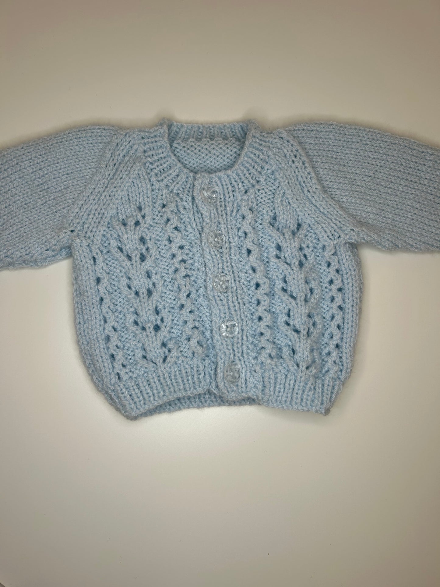 Newborn Personalised Hand Knitted Cardigan