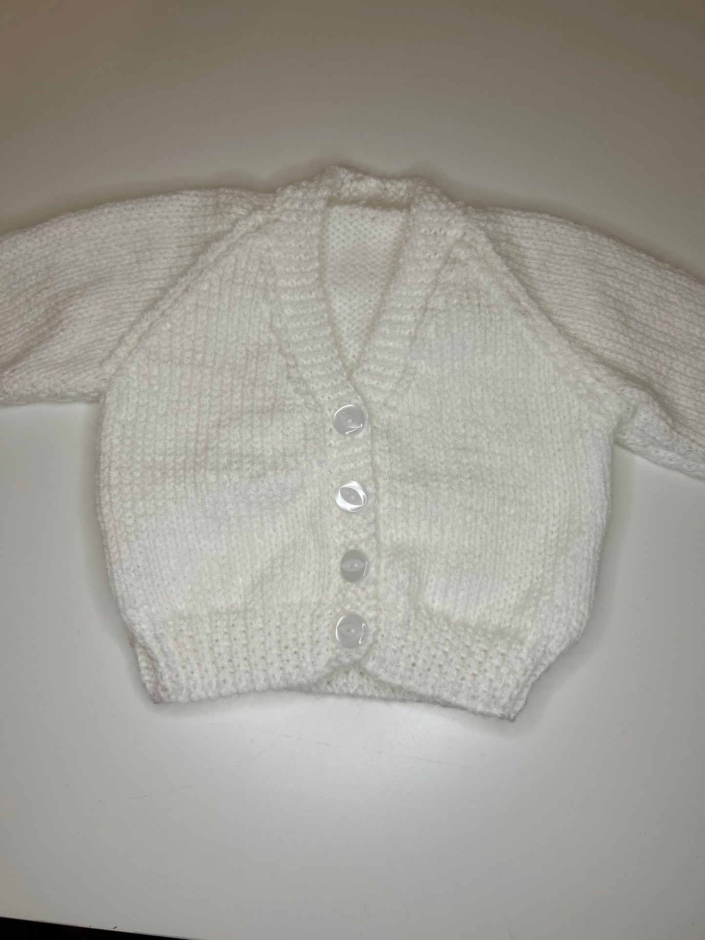 0-3 Months Personalised Hand Knitted Cardigan