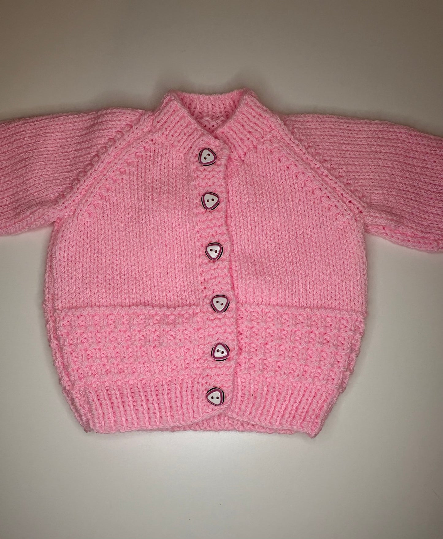 Newborn Personalised Hand Knitted Cardigan