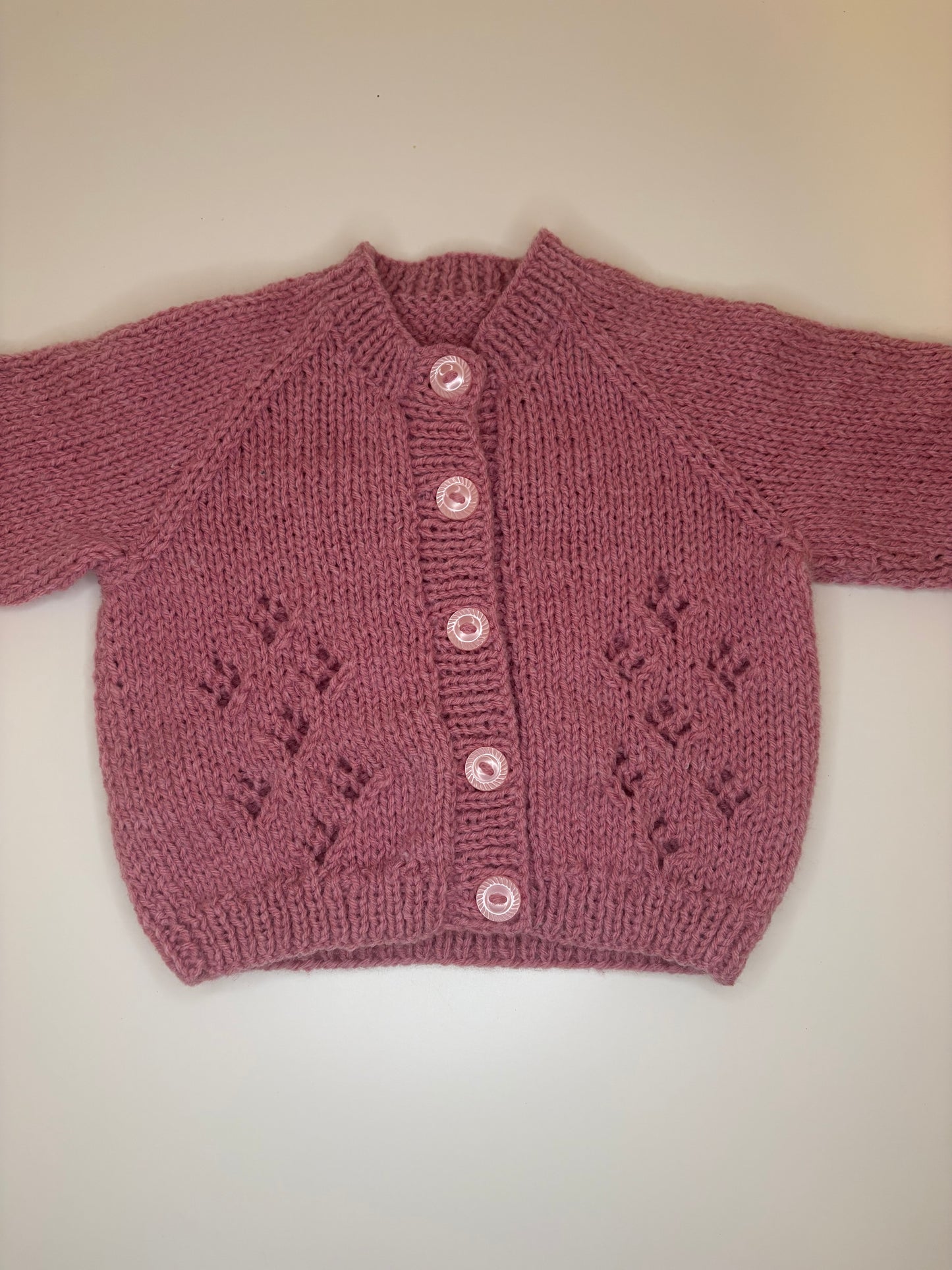 0-3 Months Personalised Hand Knitted Cardigan