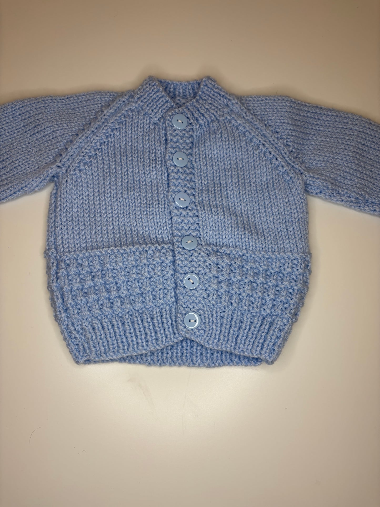 Newborn Personalised Hand Knitted Cardigan