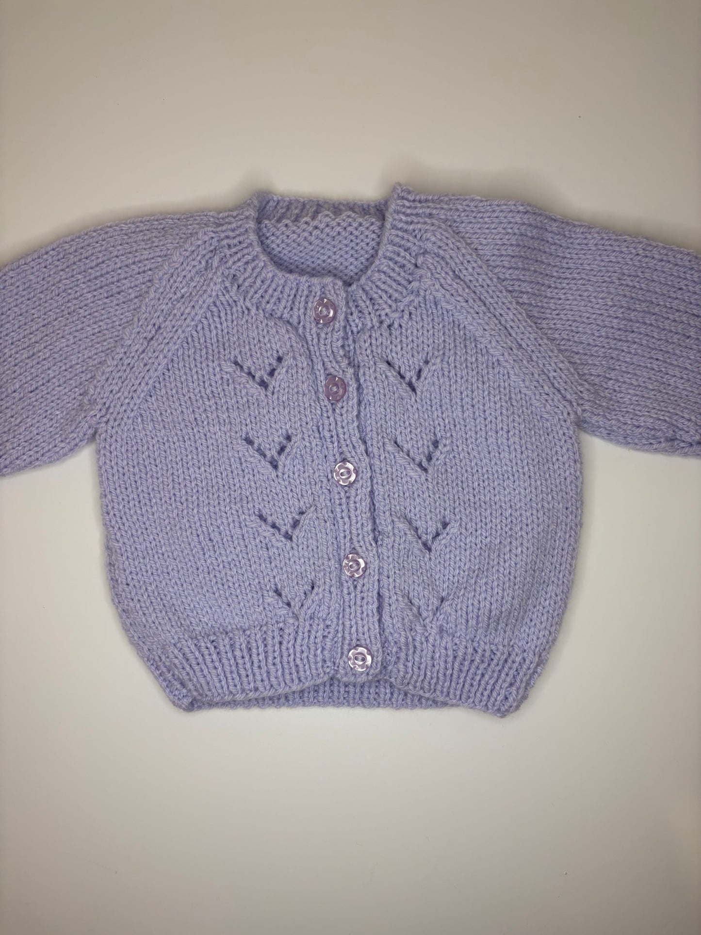0-3 Months Personalised Hand Knitted Cardigan