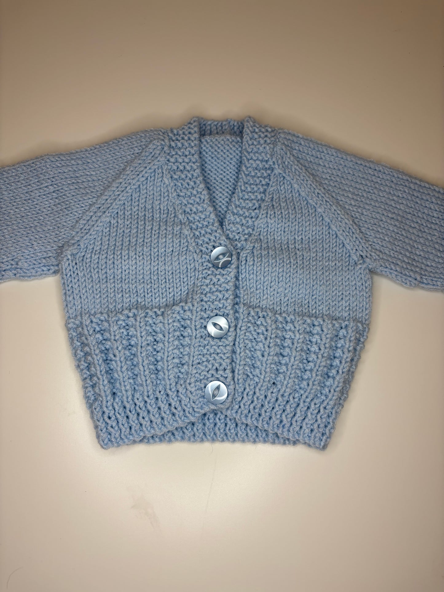 Newborn Personalised Hand Knitted Cardigan