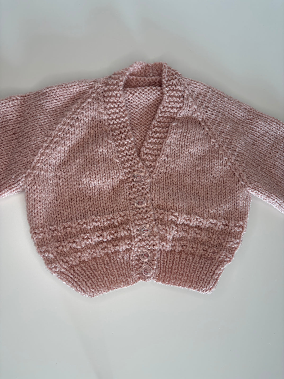 0-3 Months Personalised Hand Knitted Cardigan