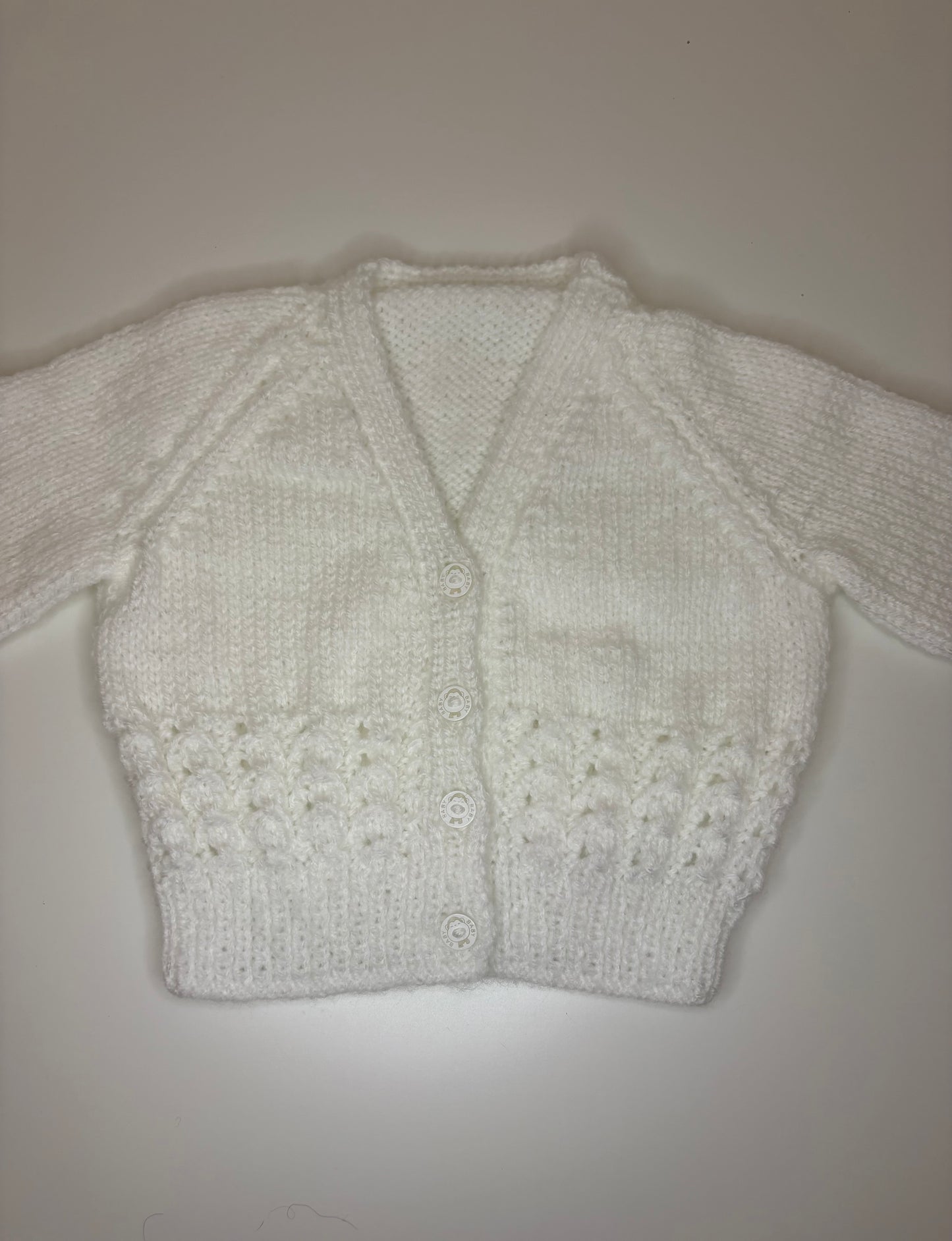 0-3 Months Personalised Hand Knitted Cardigan