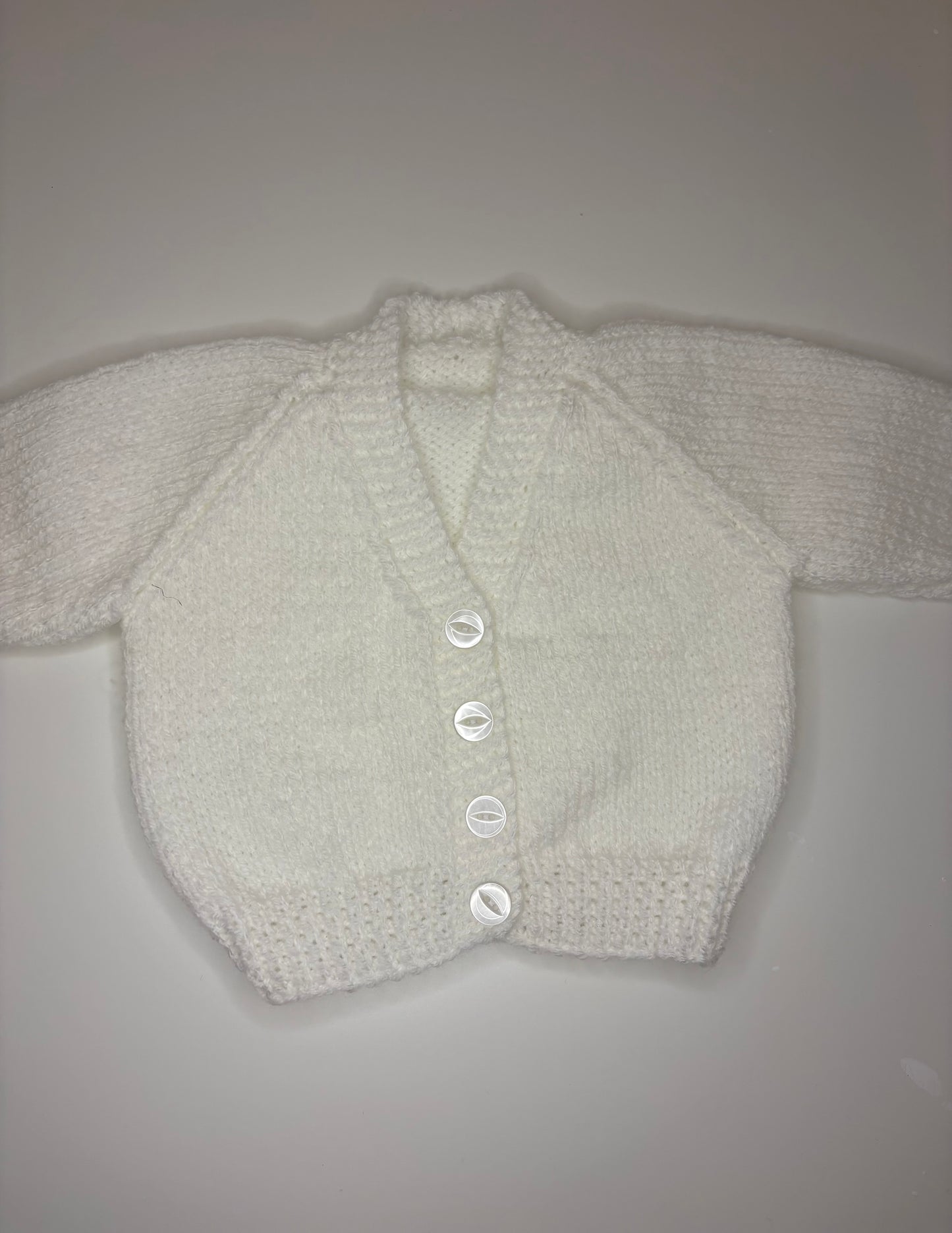 0-3 Months Personalised Hand Knitted Cardigan