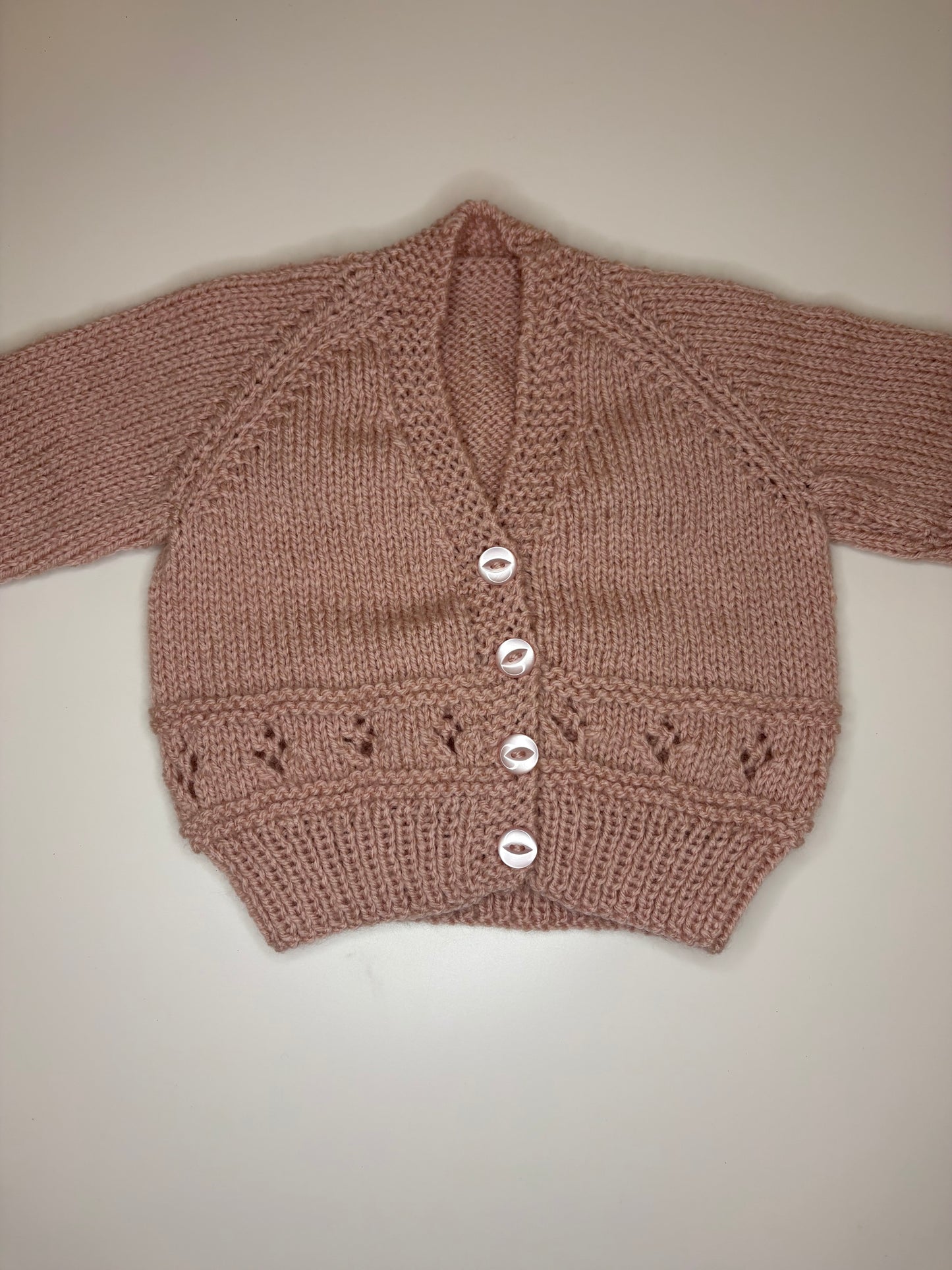 3- 6 Months Personalised Hand Knitted Cardigan