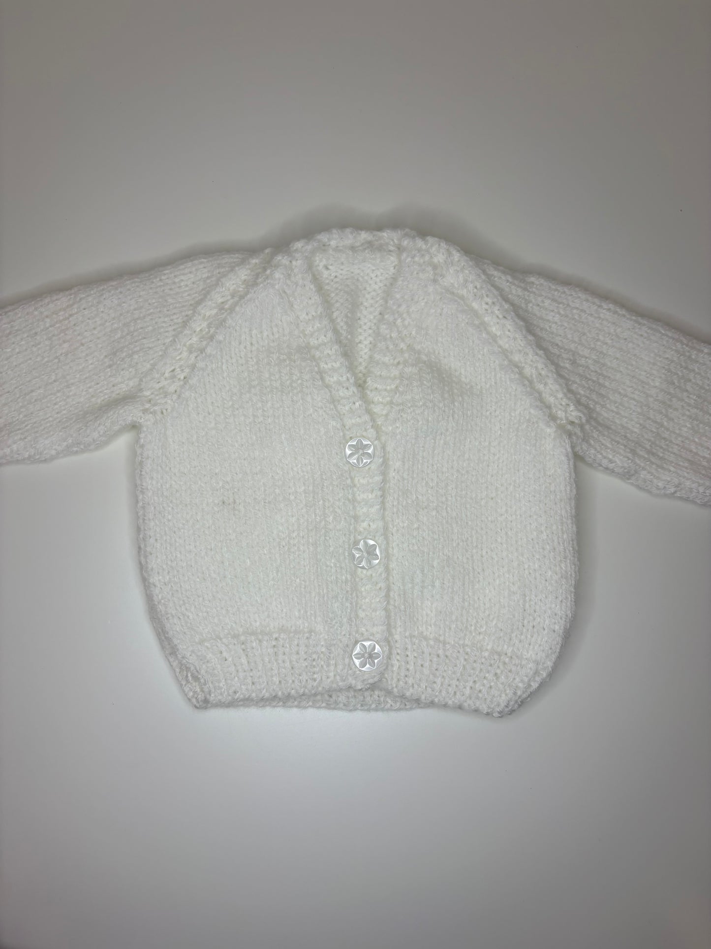 Newborn Personalised Hand Knitted Cardigan