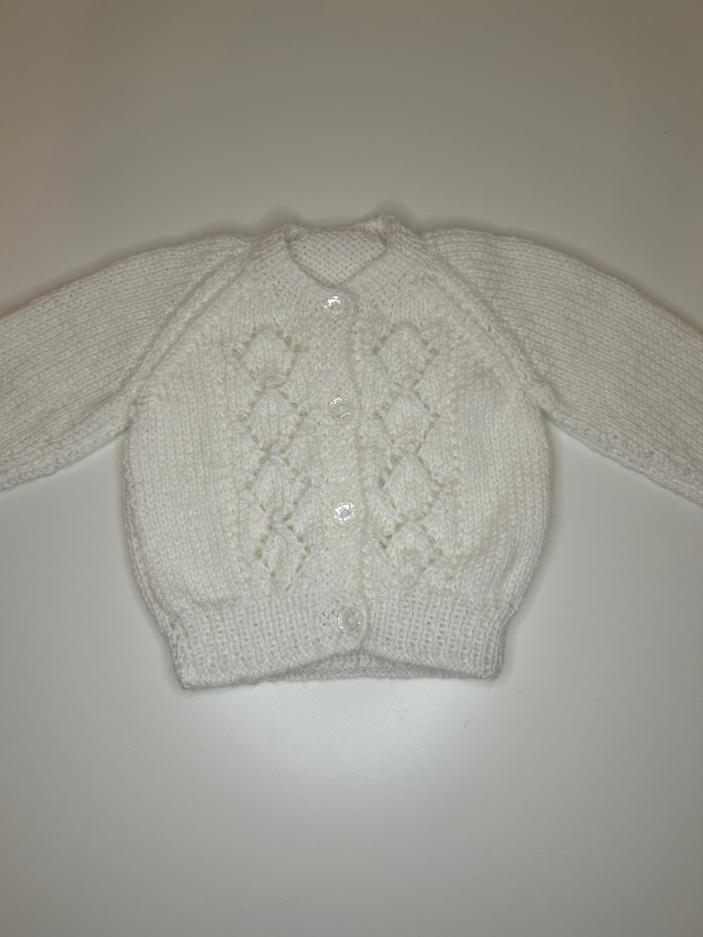 0-3 Months Personalised Hand Knitted Cardigan