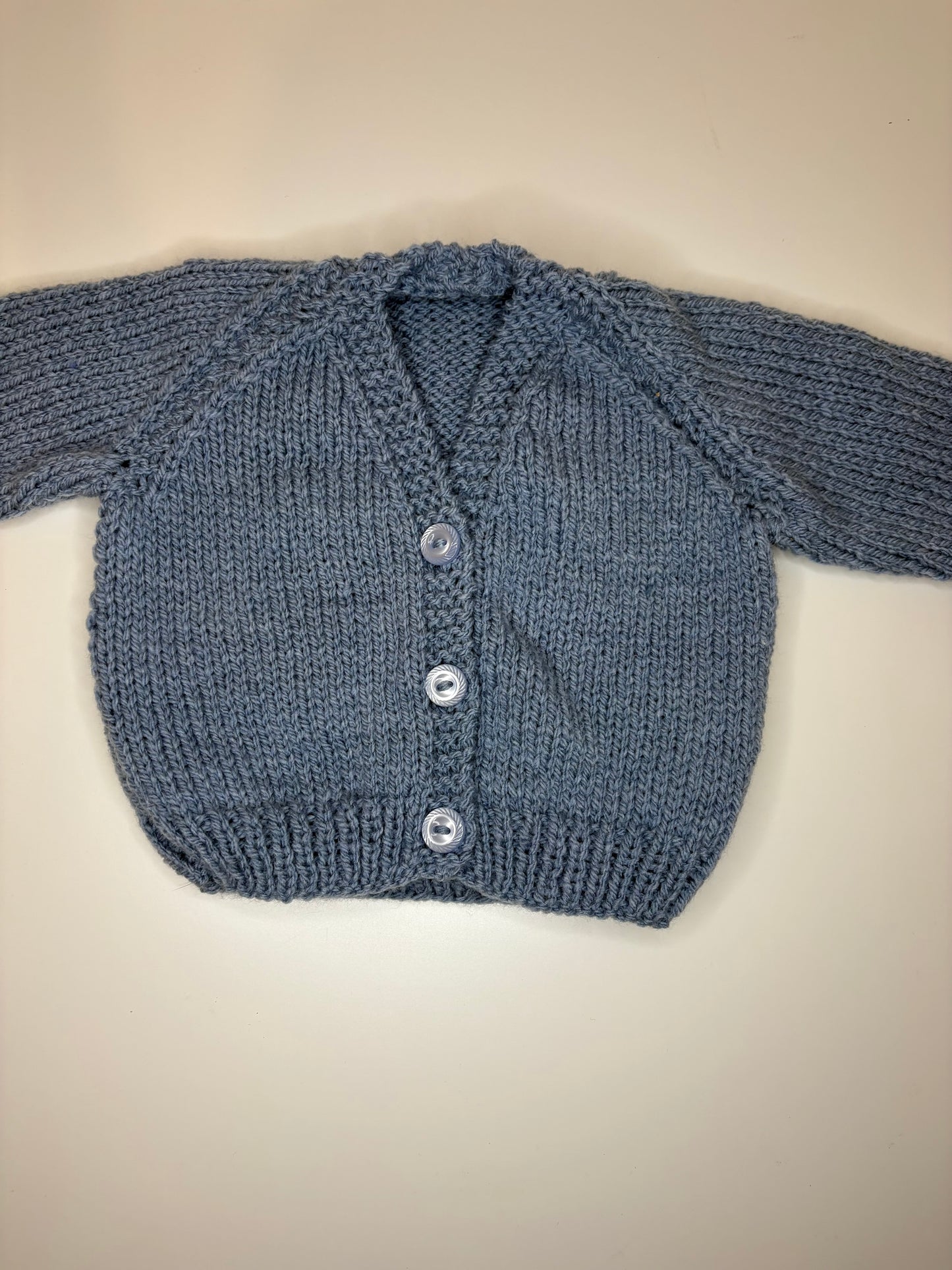 Newborn Personalised Hand Knitted Cardigan