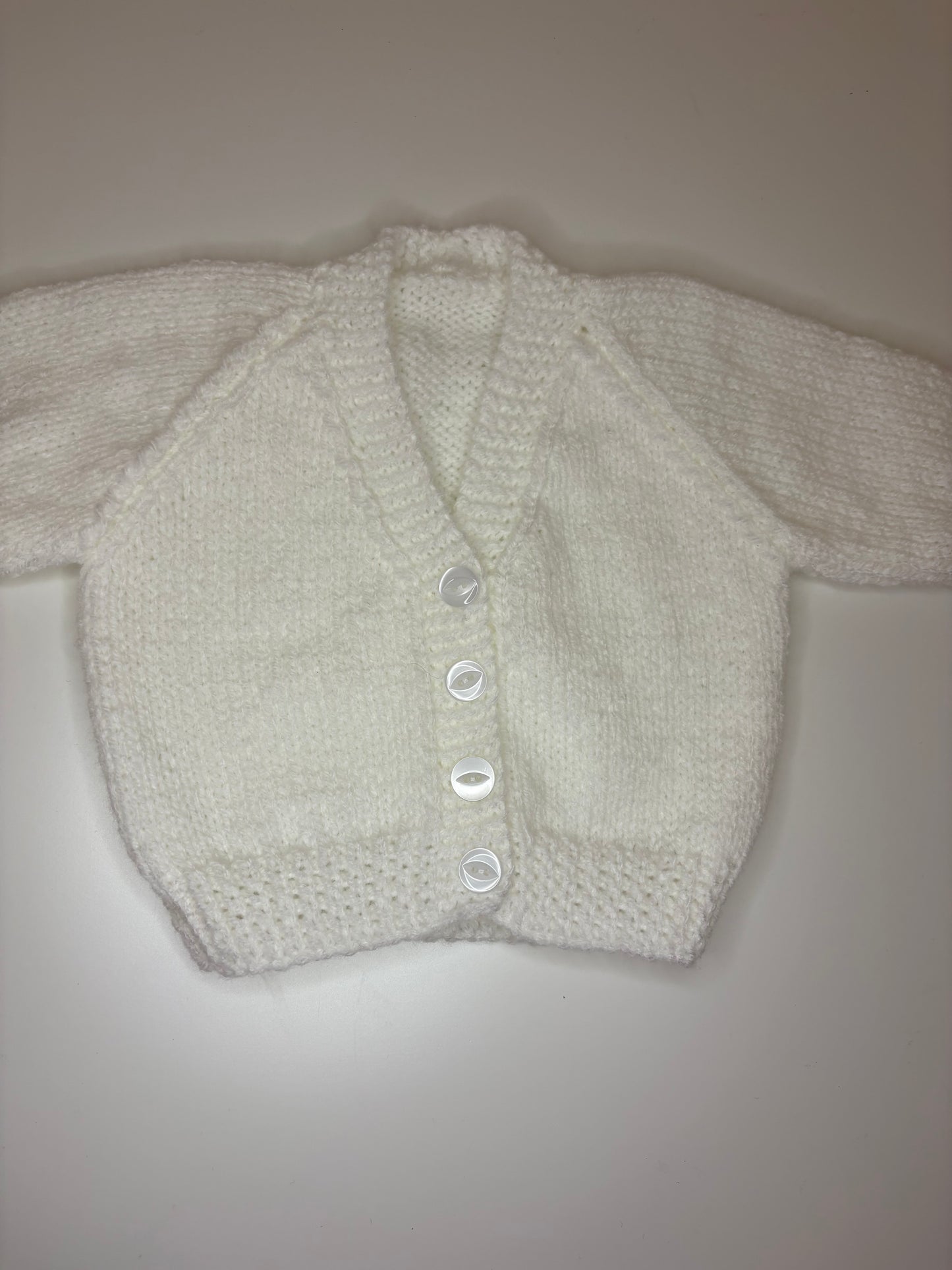 0-3 Months Personalised Hand Knitted Cardigan