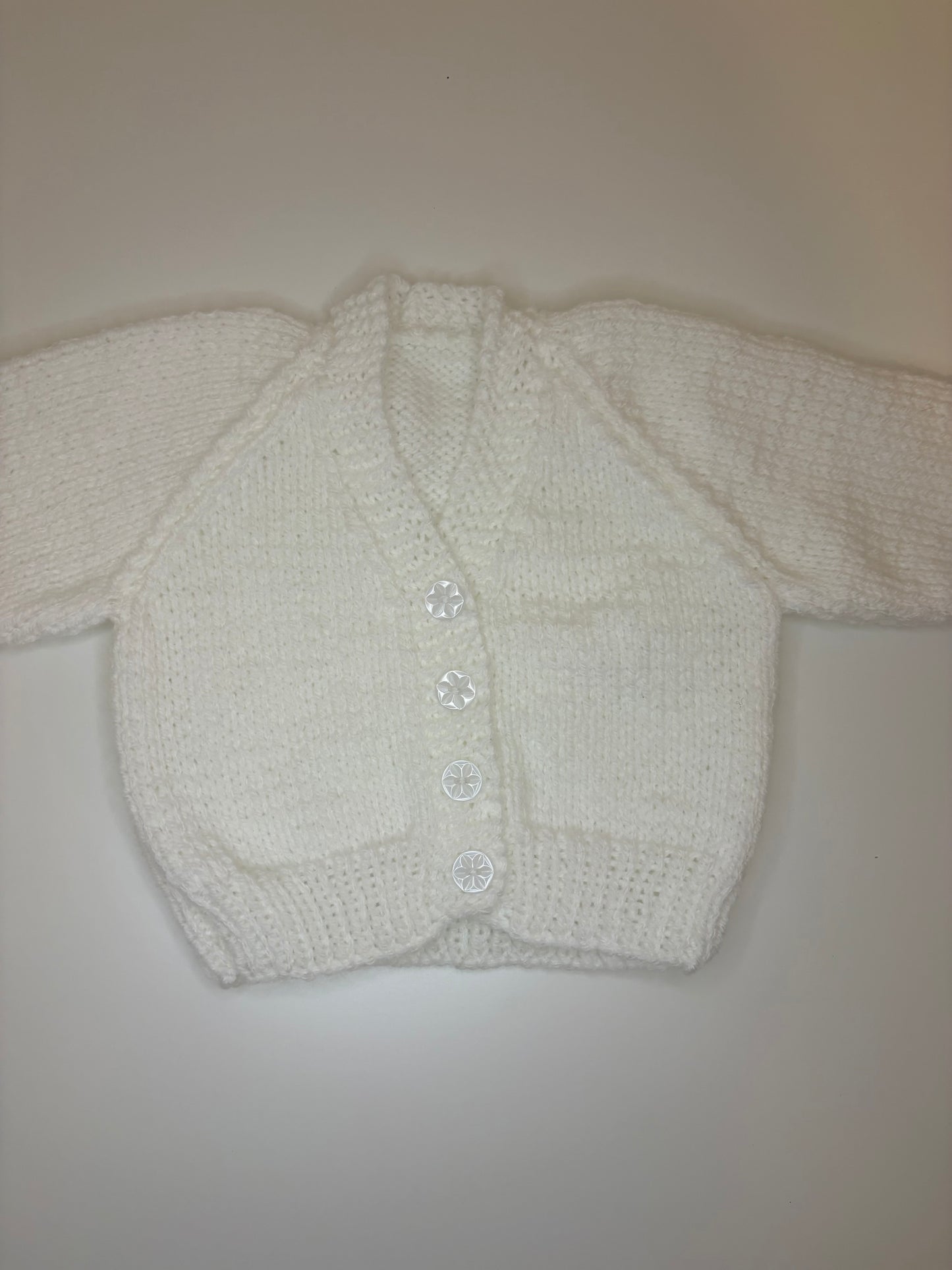 0-3 Months Personalised Hand Knitted Cardigan