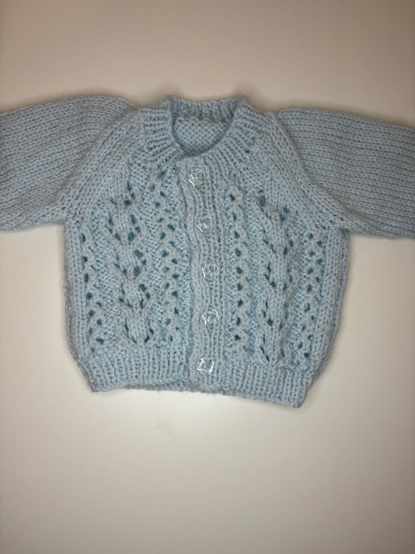 Newborn Personalised Hand Knitted Cardigan