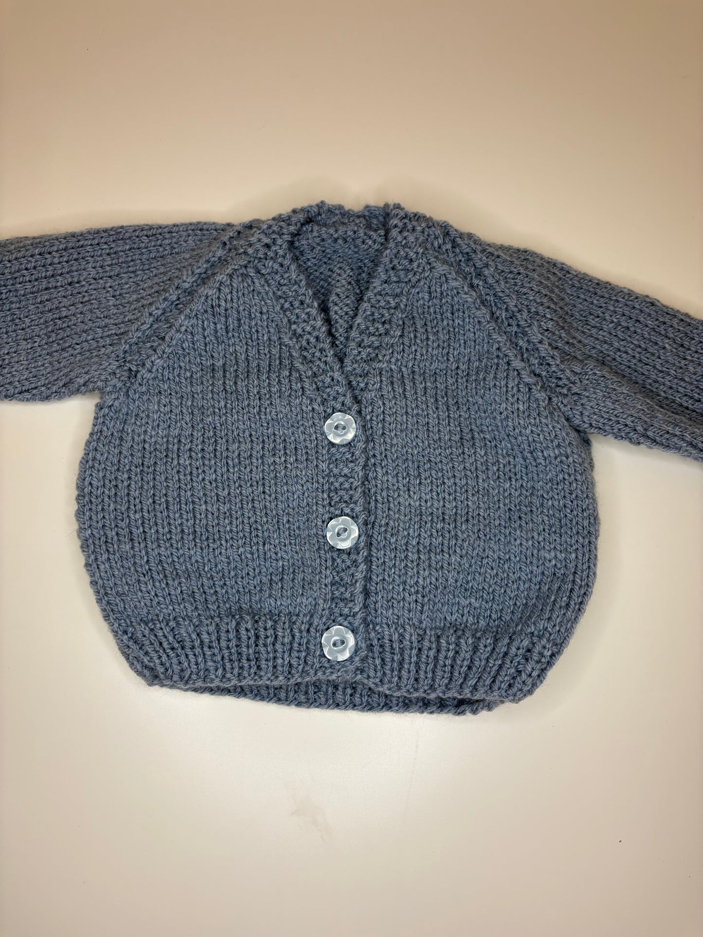Newborn Personalised Hand Knitted Cardigan