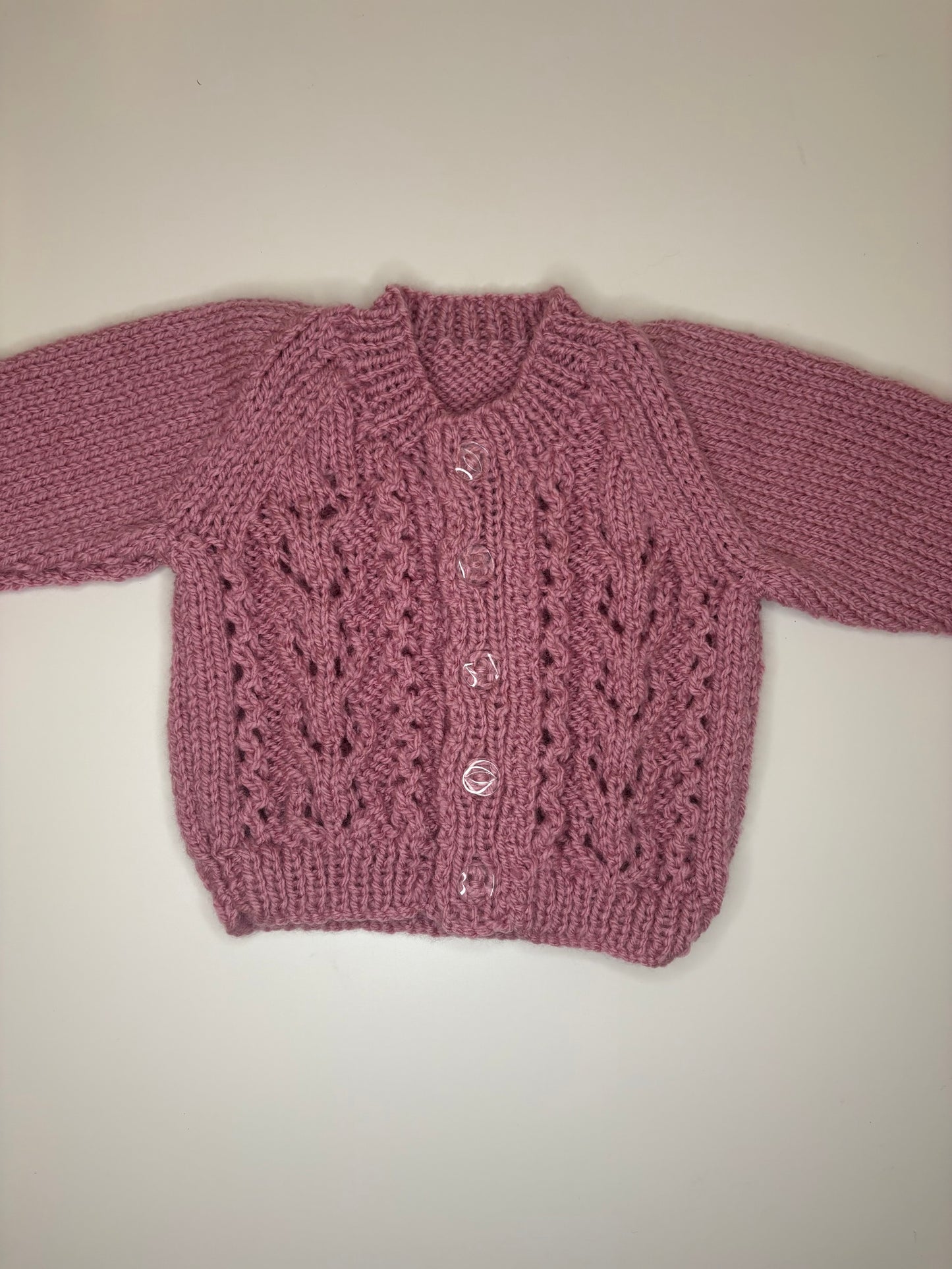 Newborn Personalised Hand Knitted Cardigan