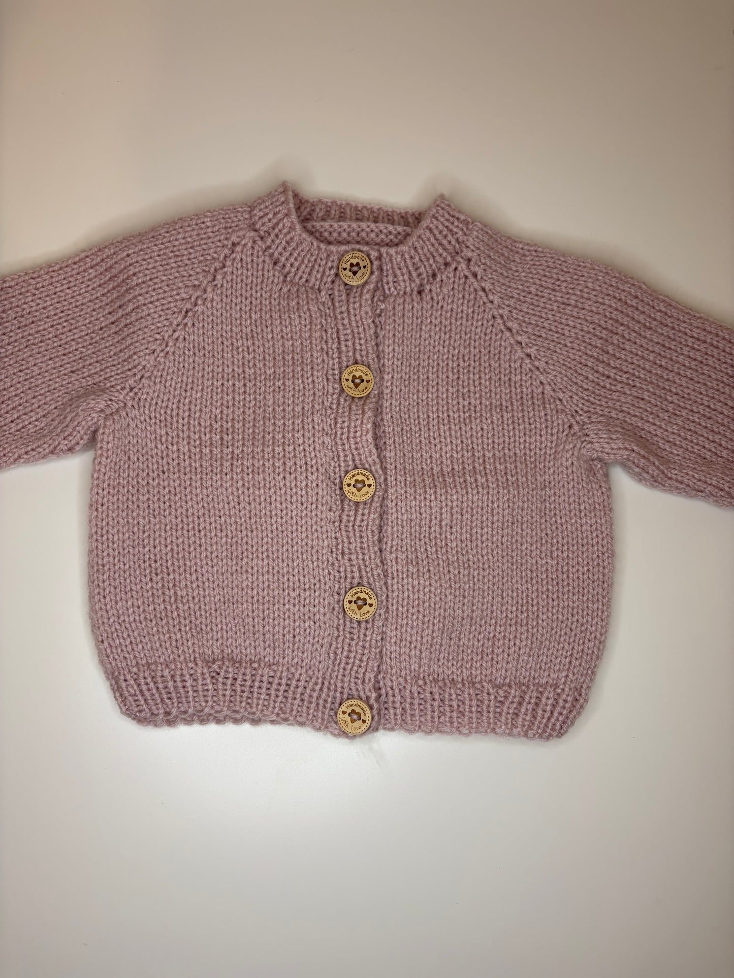 0-3 Months Personalised Hand Knitted Cardigan