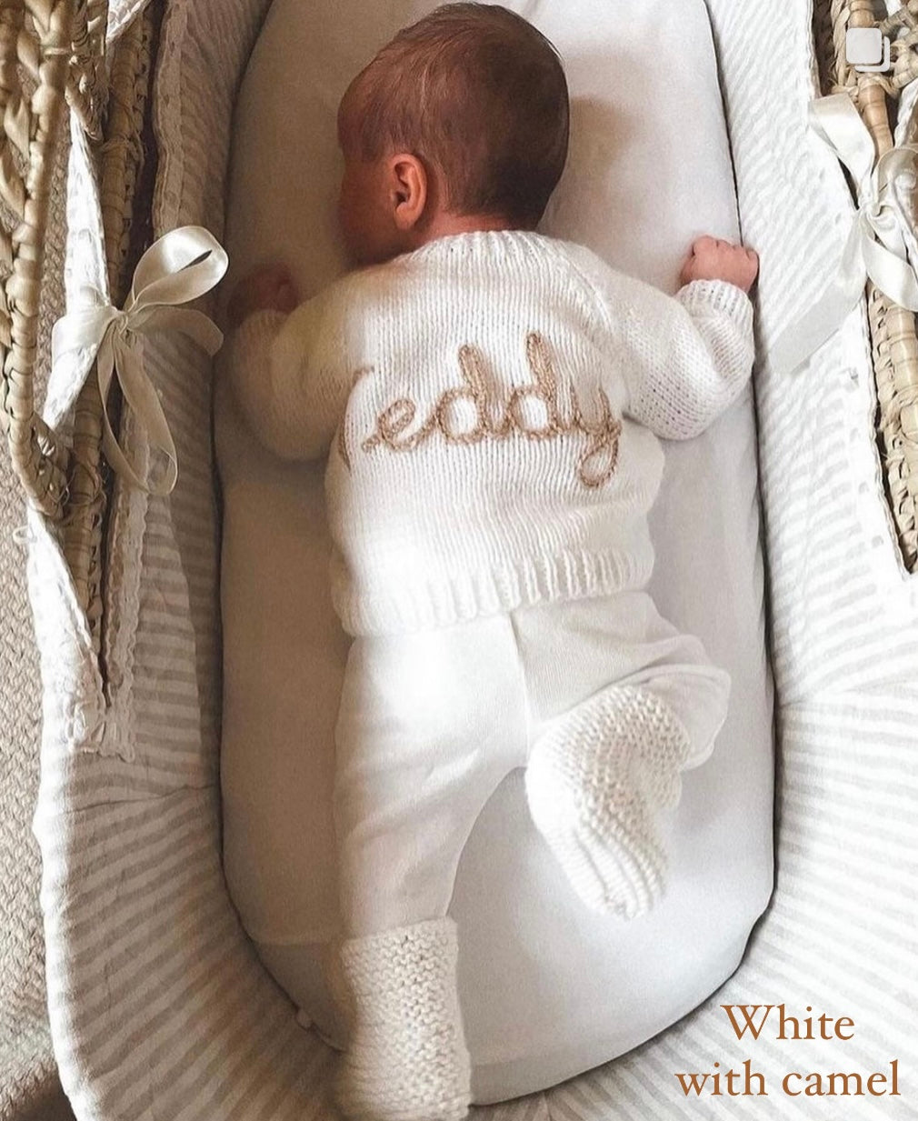 Newborn Personalised Hand Knitted Cardigan