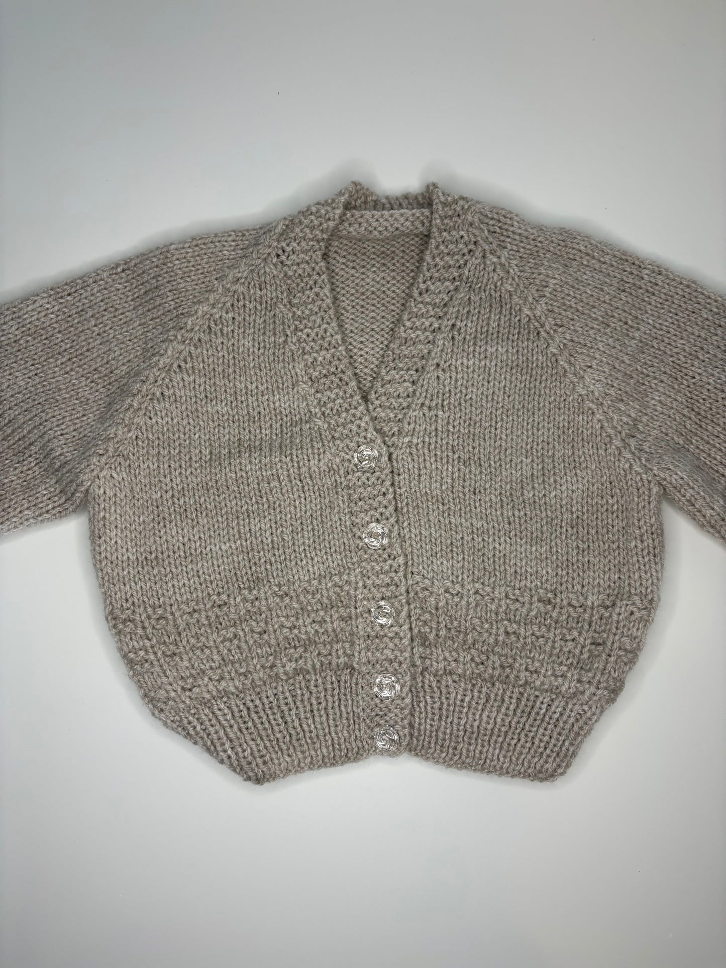 6-12 Months Personalised Hand Knitted Cardigan