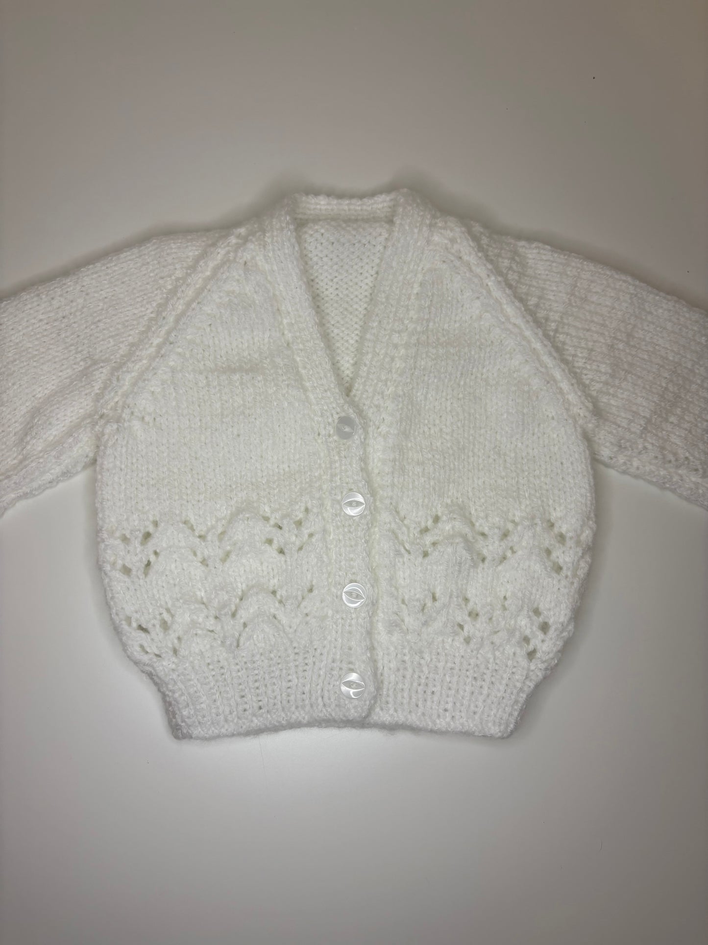 0-3 Months Personalised Hand Knitted Cardigan