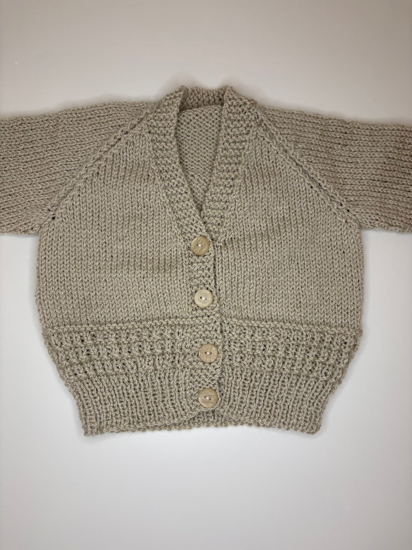 3- 6 Months Personalised Hand Knitted Cardigan