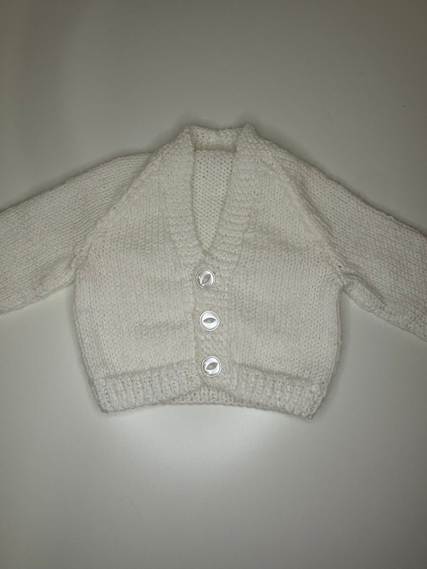 Newborn Personalised Hand Knitted Cardigan