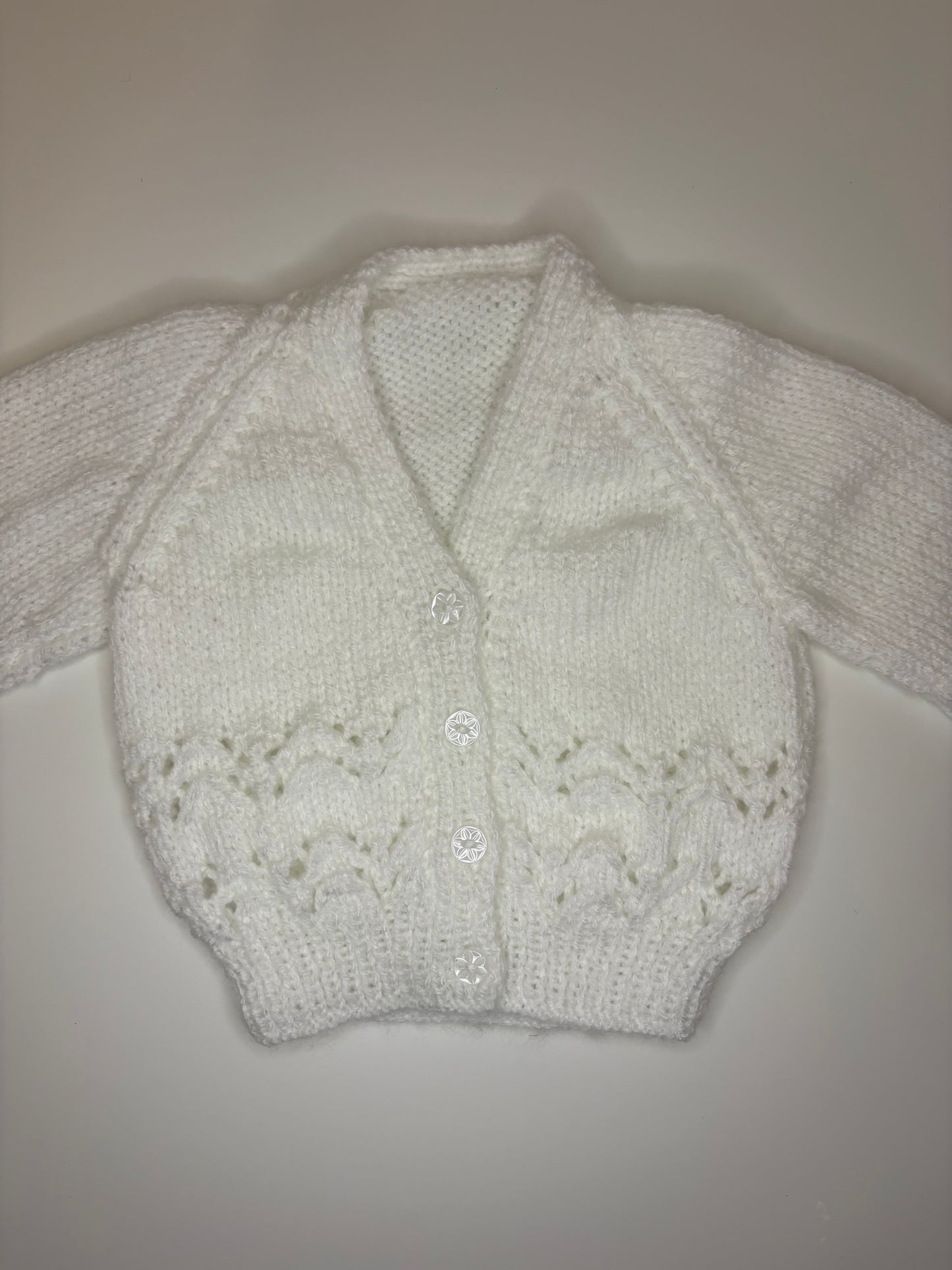 0-3 Months Personalised Hand Knitted Cardigan