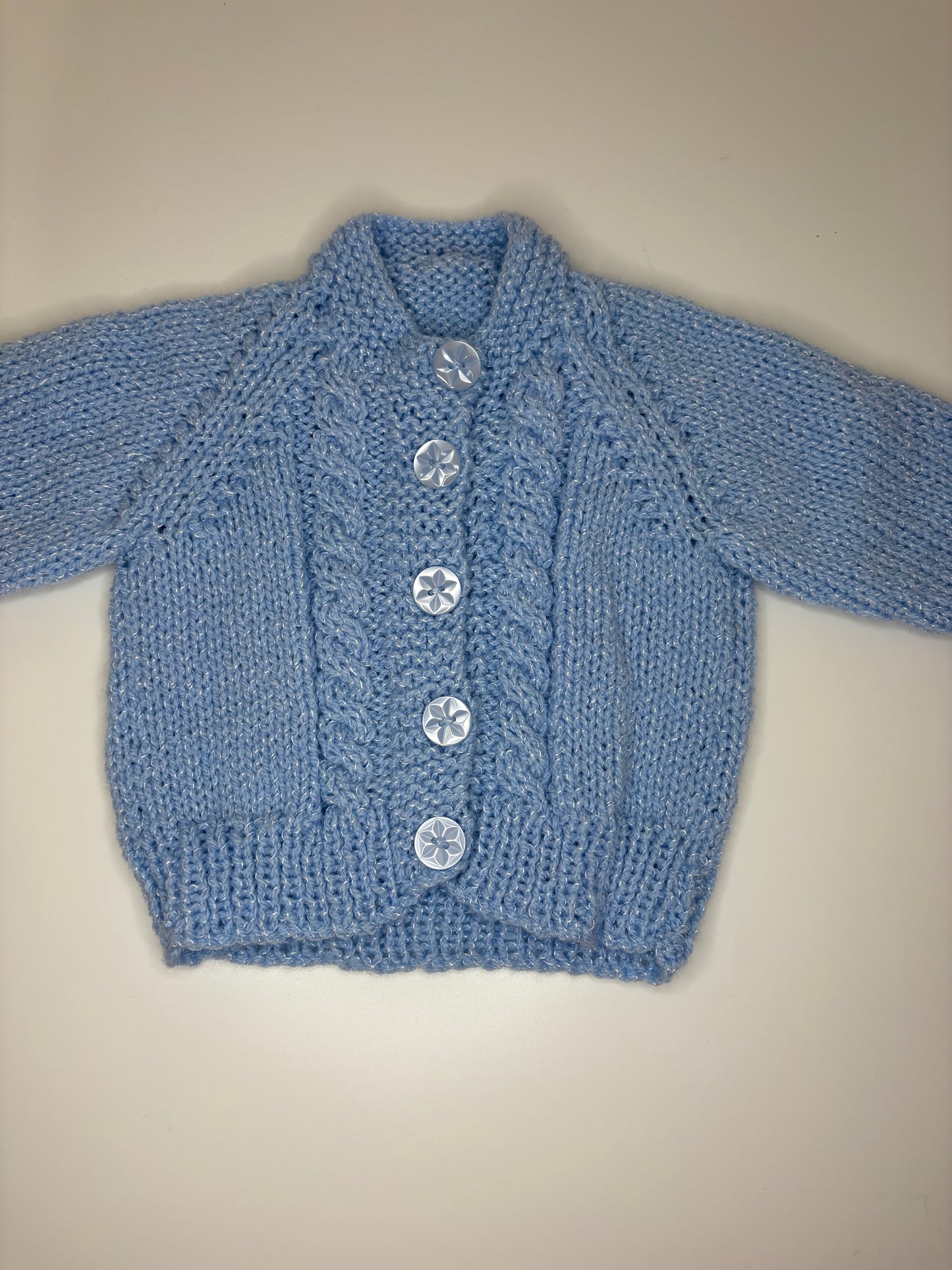 Newborn Personalised Hand Knitted Cardigan