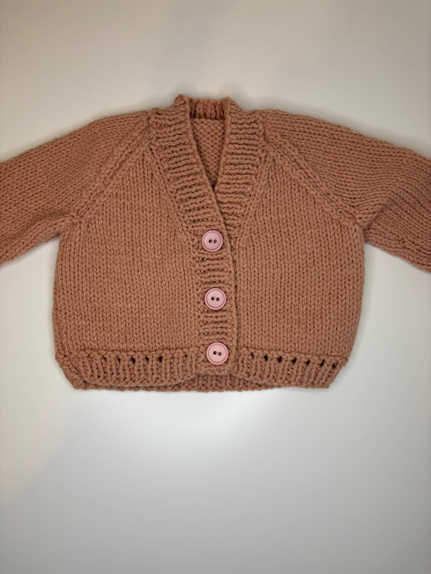 Newborn Personalised Hand Knitted Cardigan