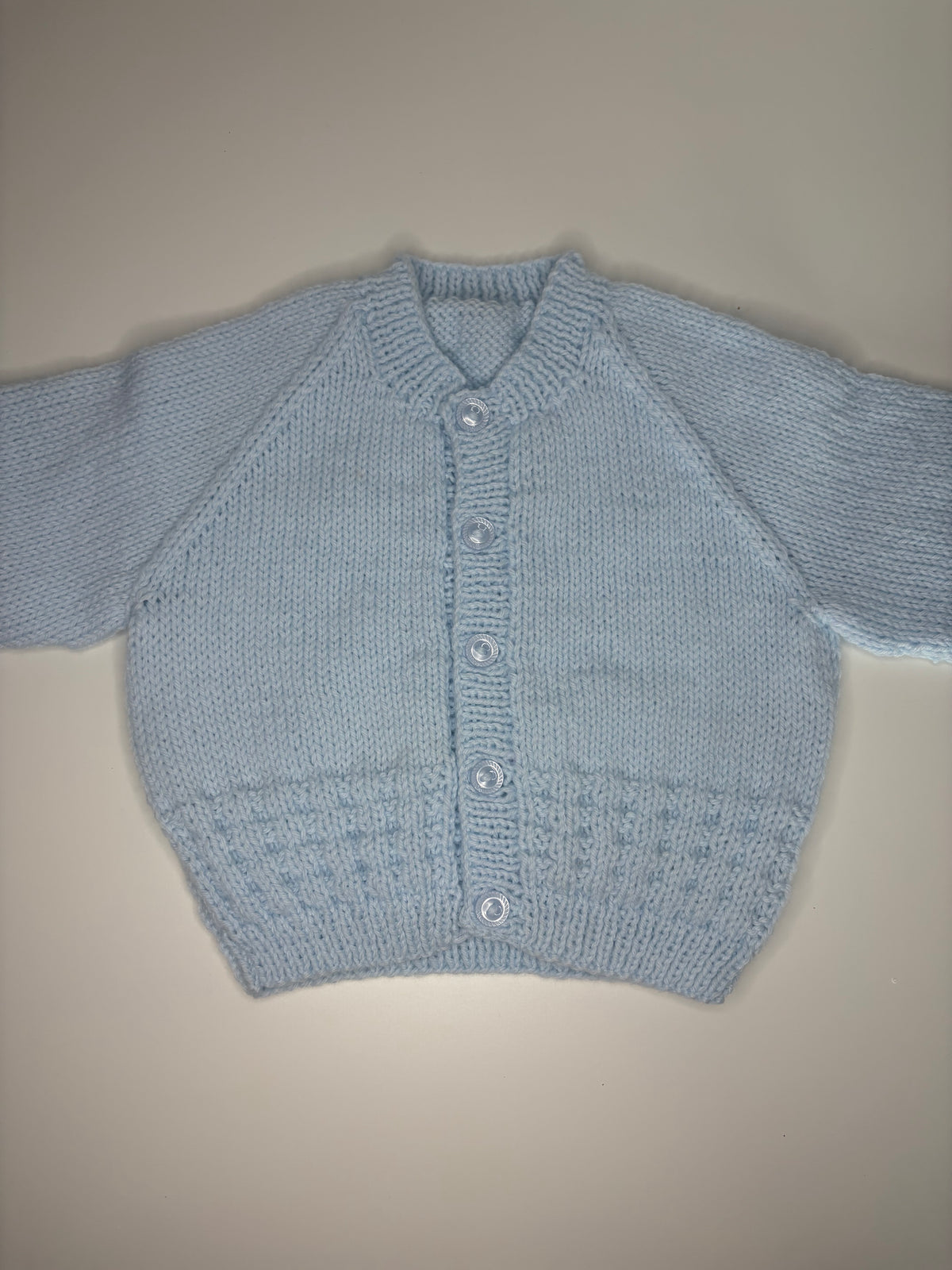 0-3 Months Personalised Hand Knitted Cardigan