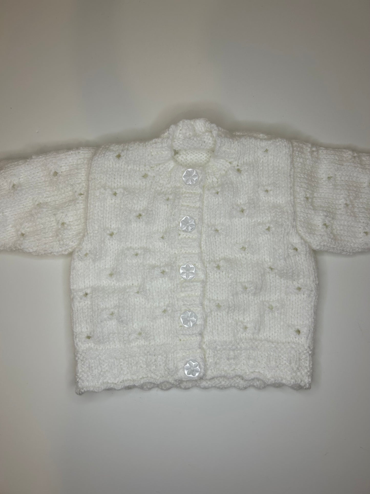 Newborn Personalised Hand Knitted Cardigan