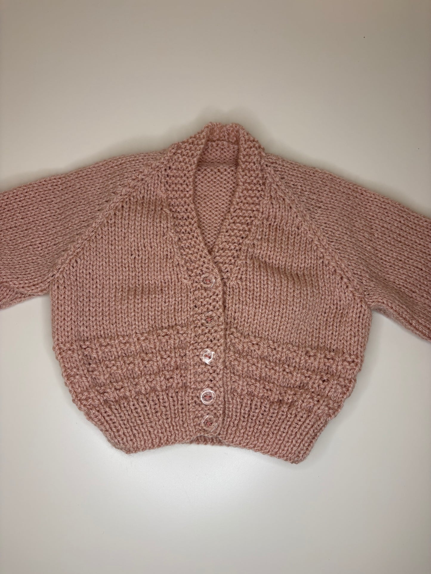 0-3 Months Personalised Hand Knitted Cardigan